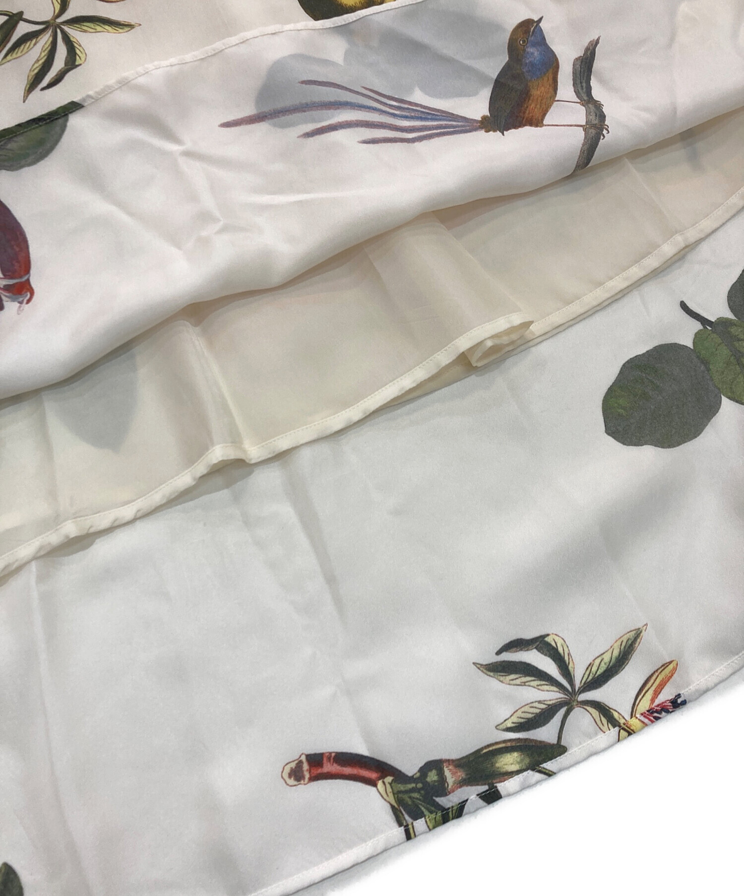 中古・古着通販】CABaN (キャバン) BIRD SINGING シルク フレア 