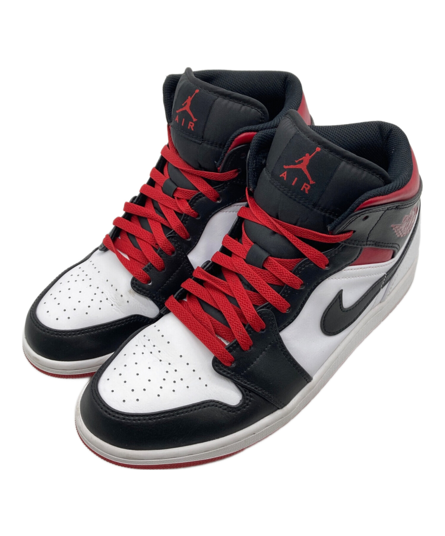 中古・古着通販】NIKE (ナイキ) AIR JORDAN 1 MID ブラック×レッド 