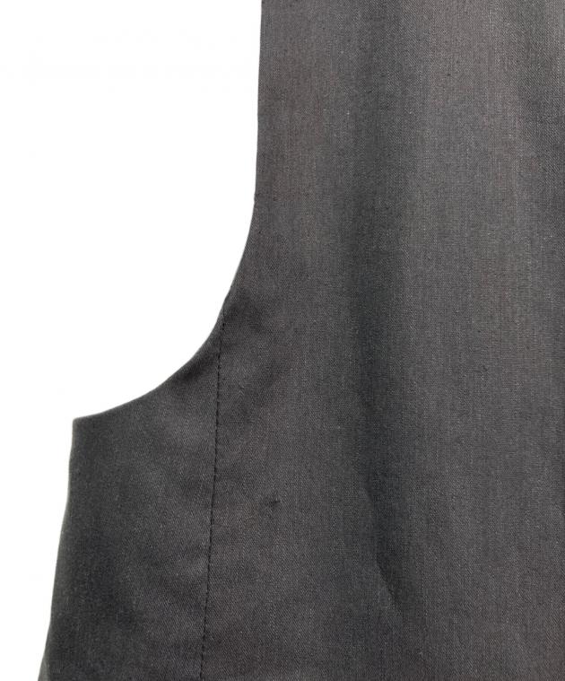 【未使用品】NOBLE/コットンリネンパワーショルダージレ/size36/黒 未使用品】NOBLE/コットンリネンパワーショルダージレ/size36/黒