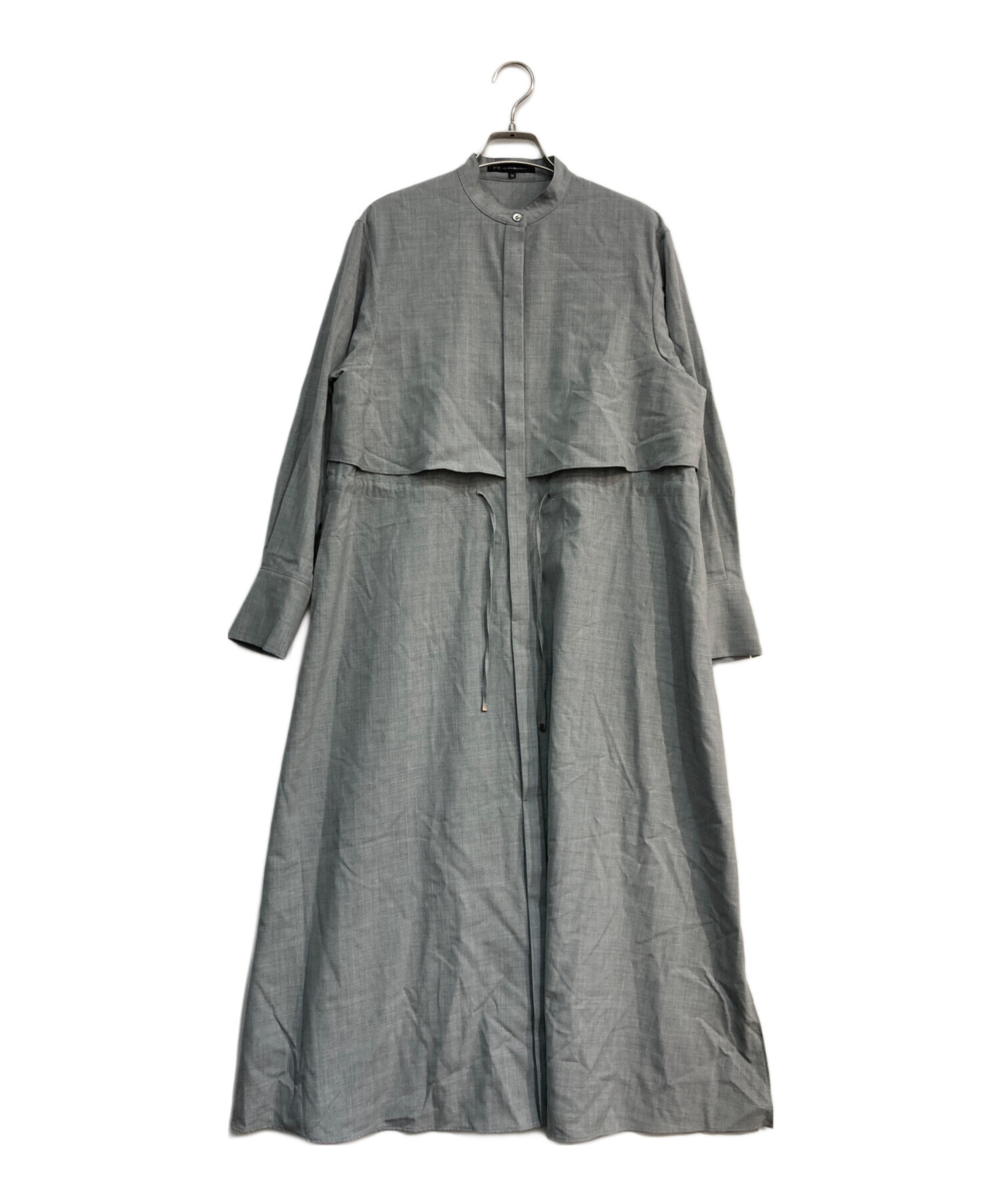 サンクサンフォニー グレー 長袖 シャツワンピース 中古・古着通販】23区 (ニジュウサンク) TWマットクロス シャツ