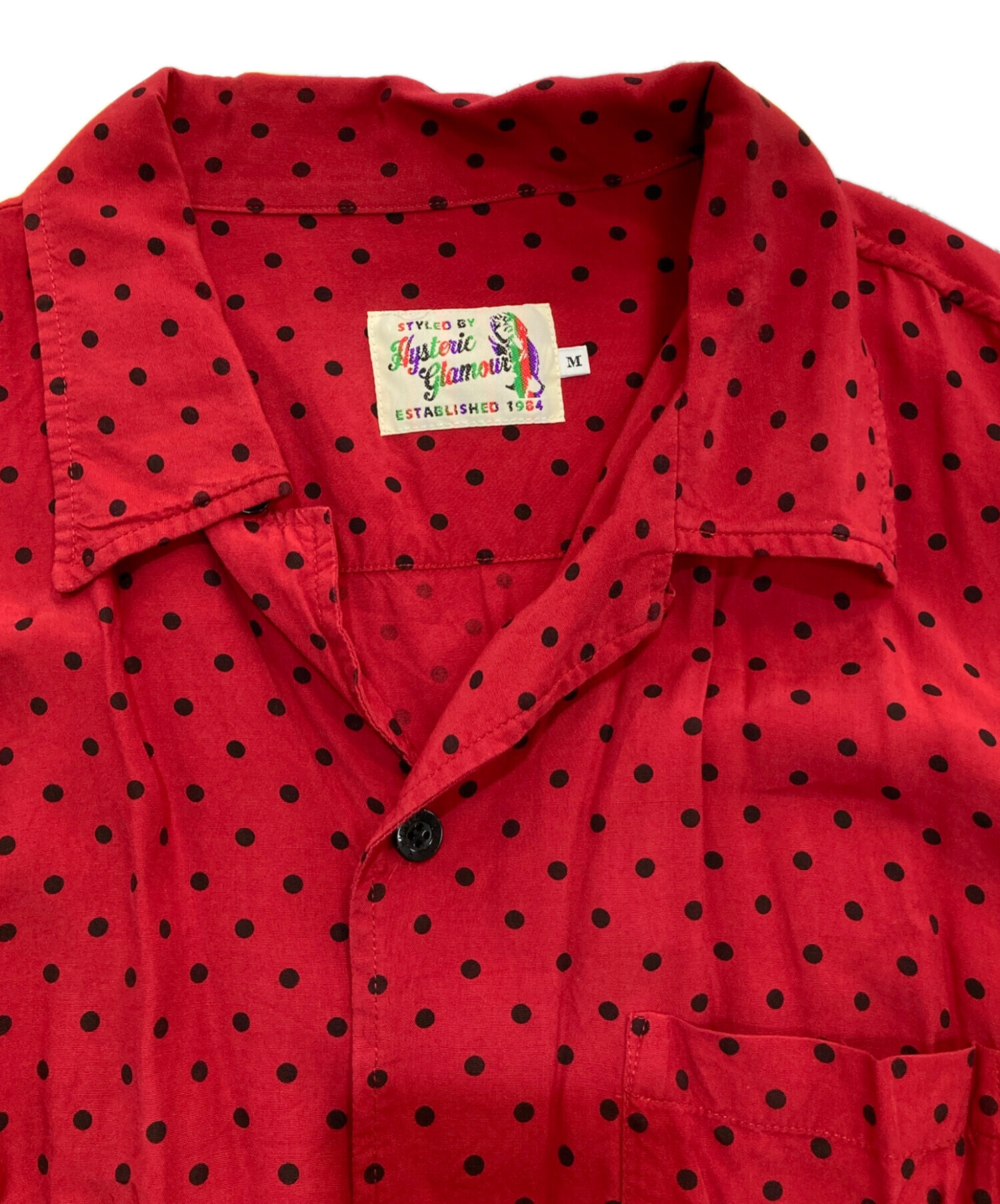 ヒステリックグラマー 古着 レーヨンシャツ 開襟シャツ オープンカラー