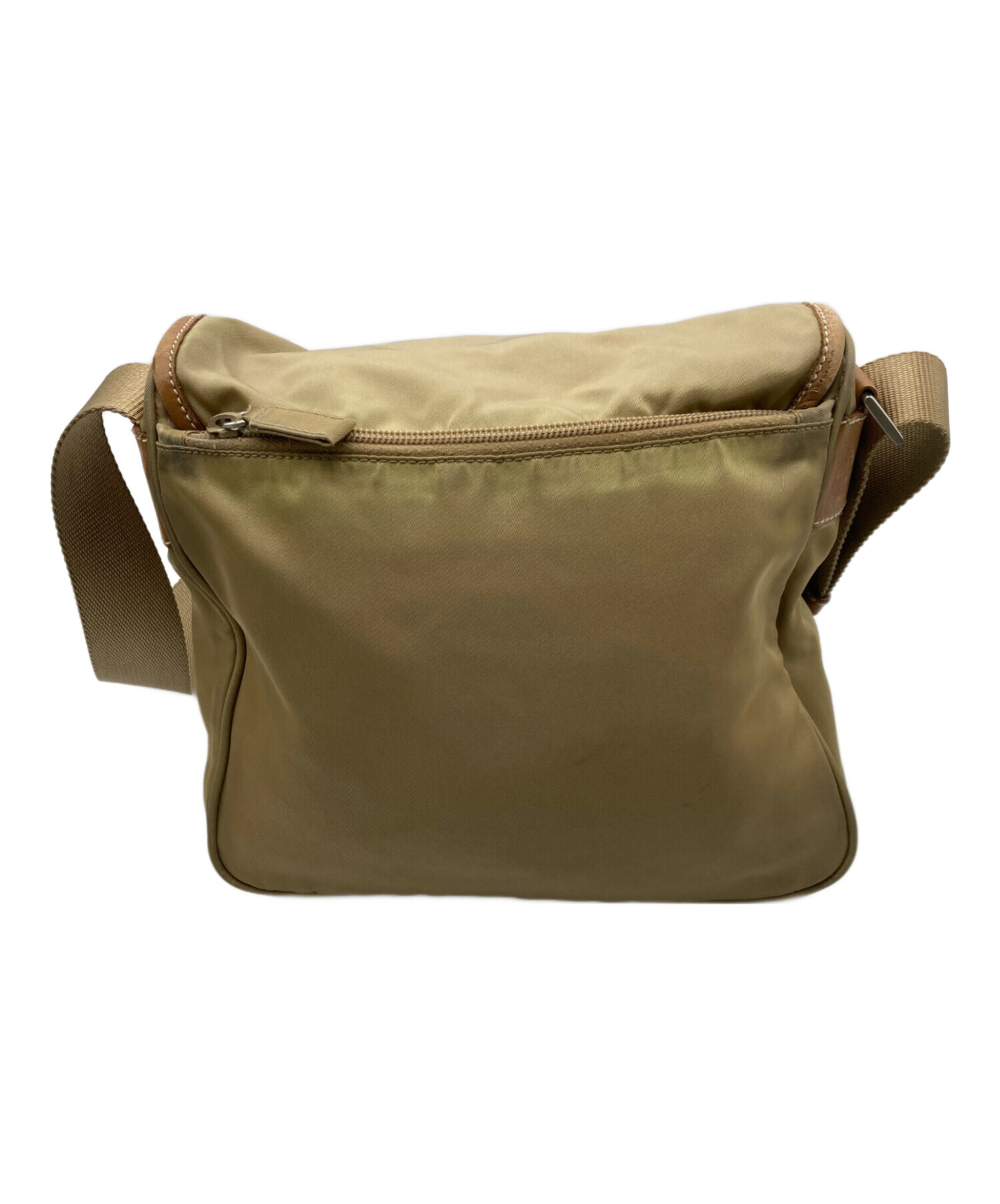 中古・古着通販】PRADA (プラダ) ナイロンショルダーバッグ ベージュ 