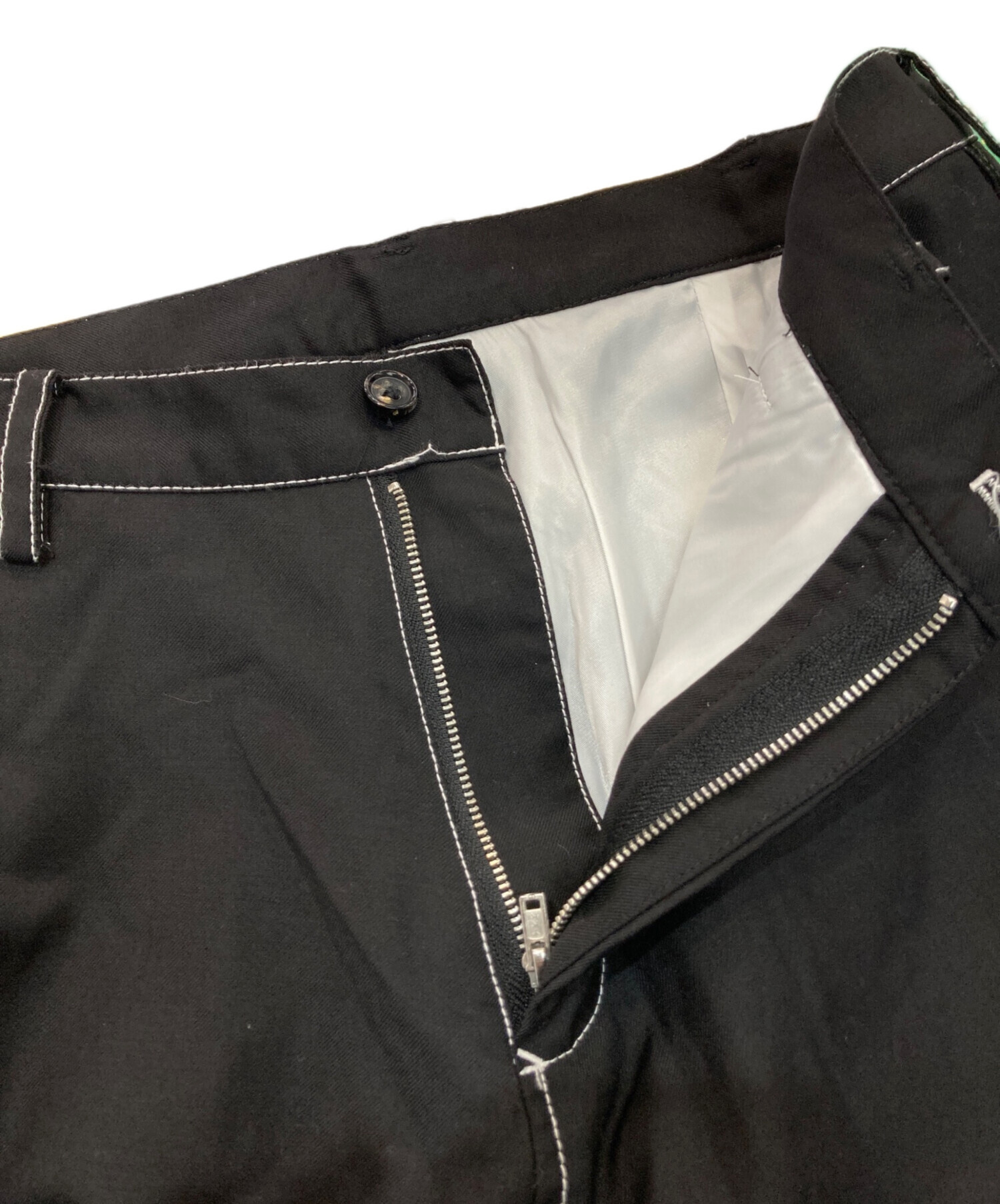 中古・古着通販】sulvam (サルバム) ウールギャバジンステッチパンツ