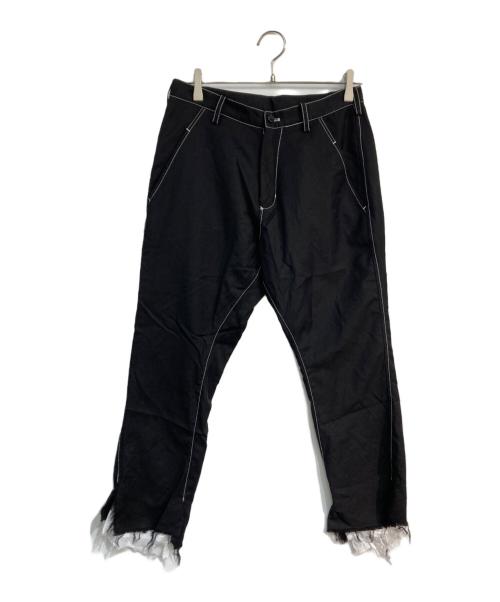 sulvam / スカートパンツ/ボトム/S/ウール/BLK/SM-P05-100 中古・古着通販】sulvam (サルバム) ウールギャバジンステッチパンツ