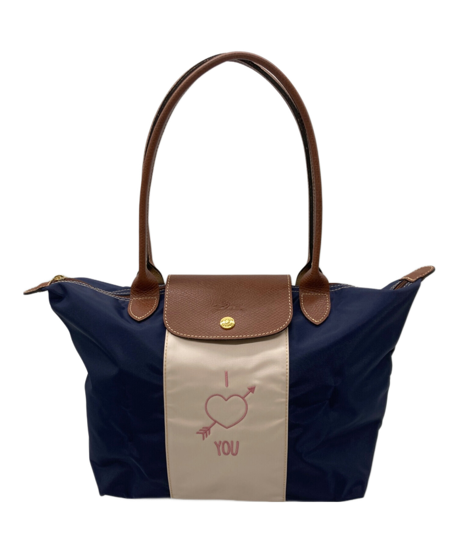 中古・古着通販】LONGCHAMP (ロンシャン) トートバッグ ネイビー 
