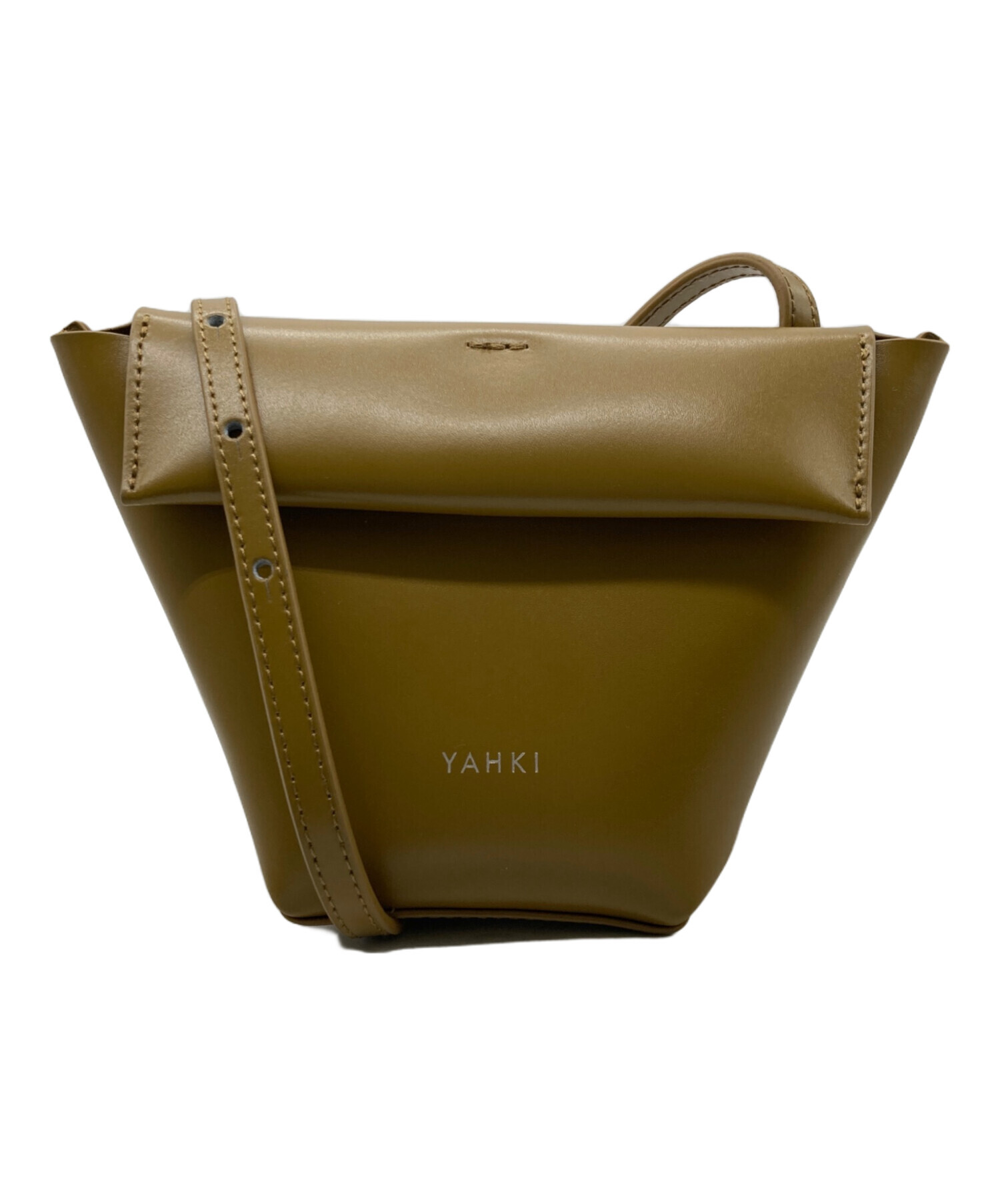 中古・古着通販】YAHKI (ヤーキ) レザーショルダーバッグ オリーブ