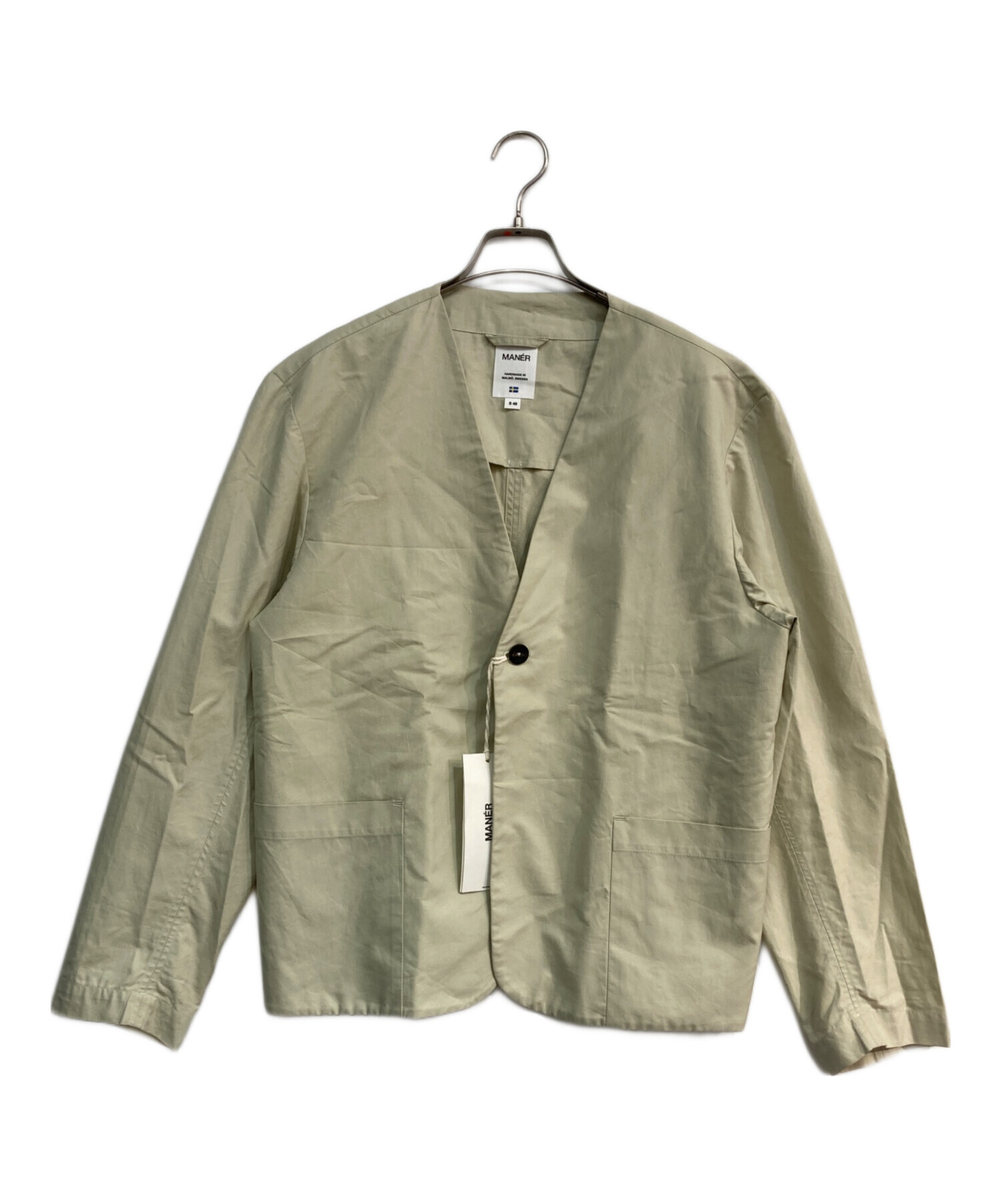 中古・古着通販】MANER (マネール) IGOR コットン ノーカラー 