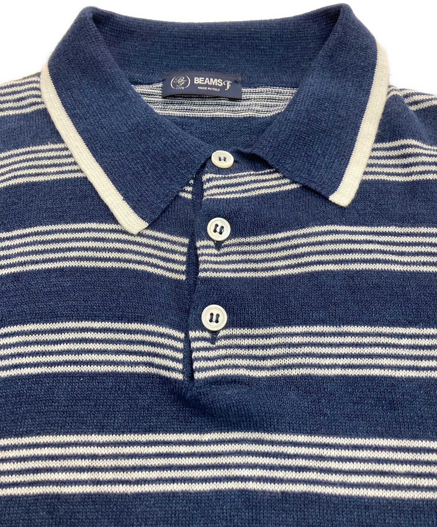 中古・古着通販】BEAMS F (ビームスエフ) リネン混ポロシャツ 