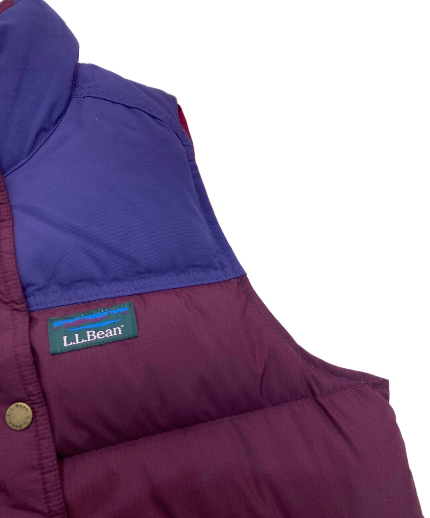 古着 80s エルエルビーン ダウンベスト ジャケット バーガンディ 赤 紫 ① 中古・古着通販】L.L.Bean (エルエルビーン) ダウンベスト
