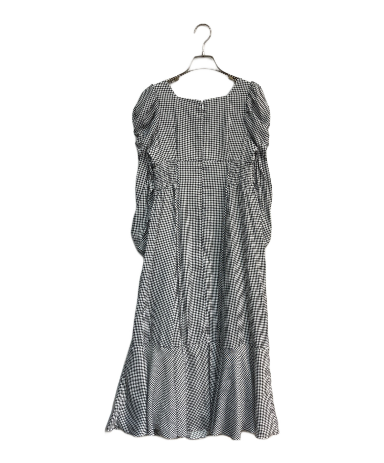 未着用タグ付き✨セルフォード 春夏に◎シャンタングログラン ワンピース 黒 34 中古・古着通販】CELFORD (セルフォード) 割繊サテンギャザースリーブ