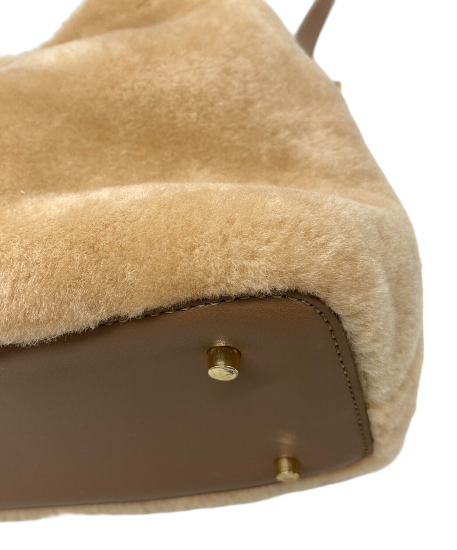 中古・古着通販】elleme (エレメ) ムートンショルダーバッグ ブラウン