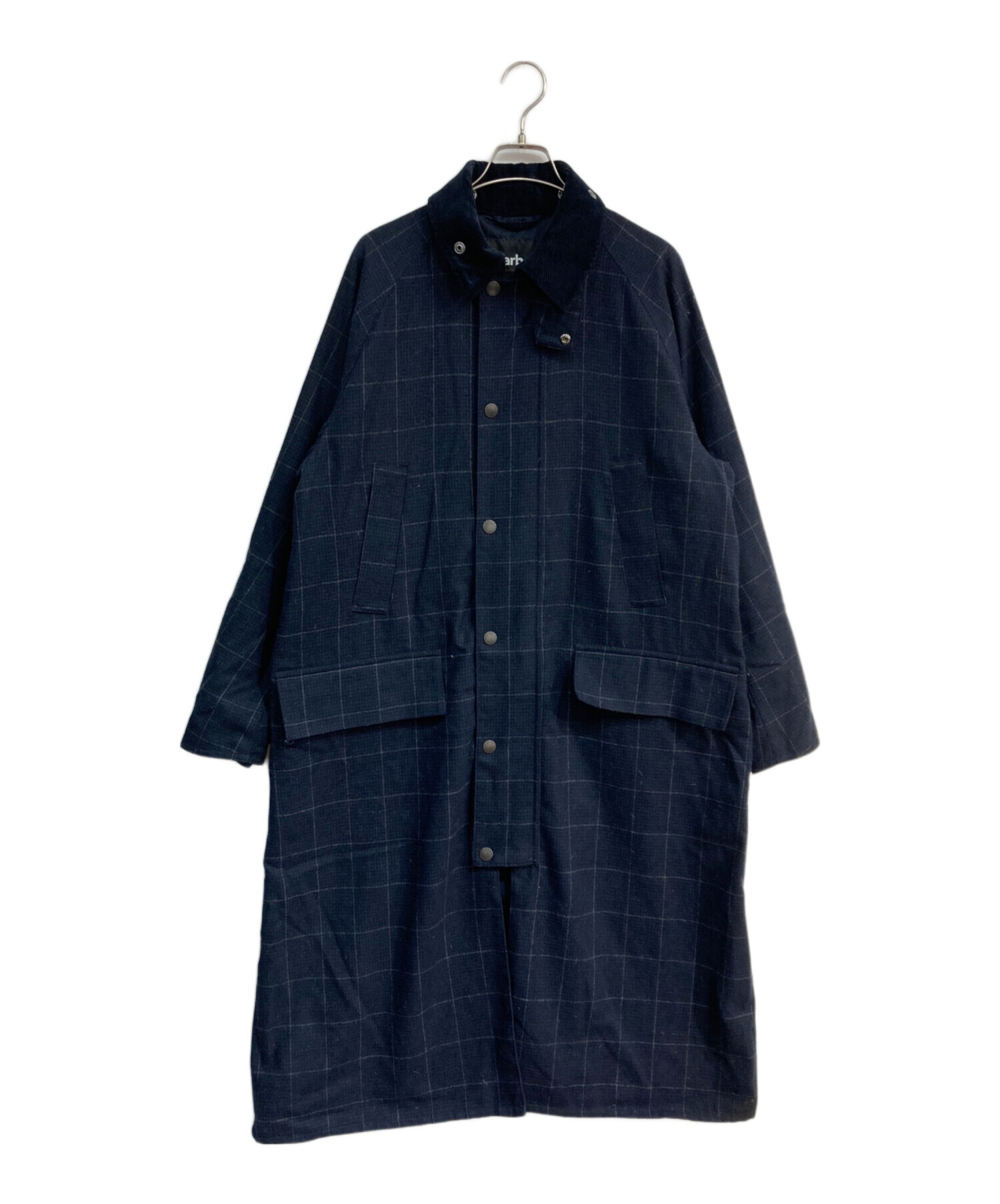 中古・古着通販】Barbour (バブアー) ウールチェック ロングコート