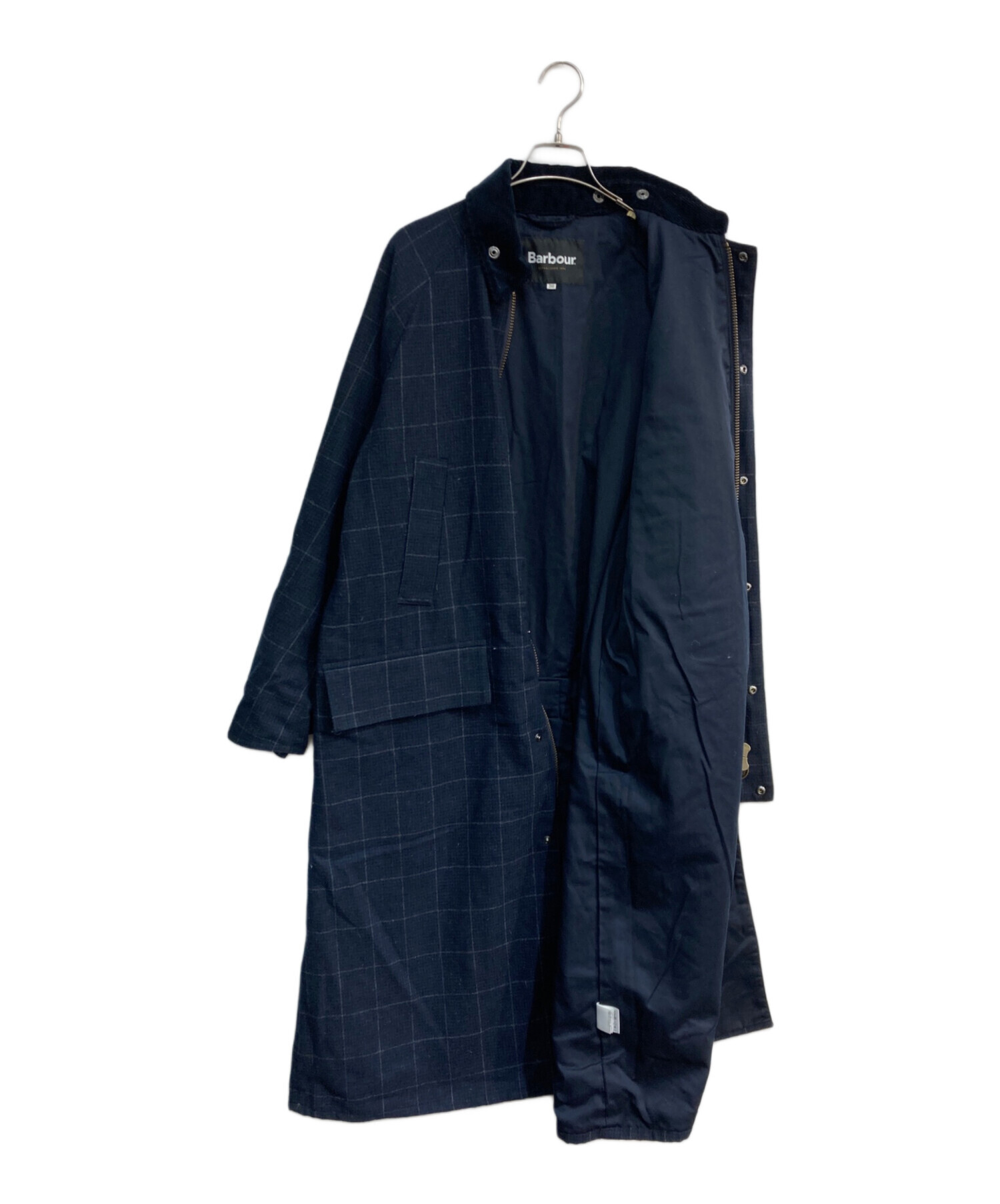 中古・古着通販】Barbour (バブアー) ウールチェック ロングコート