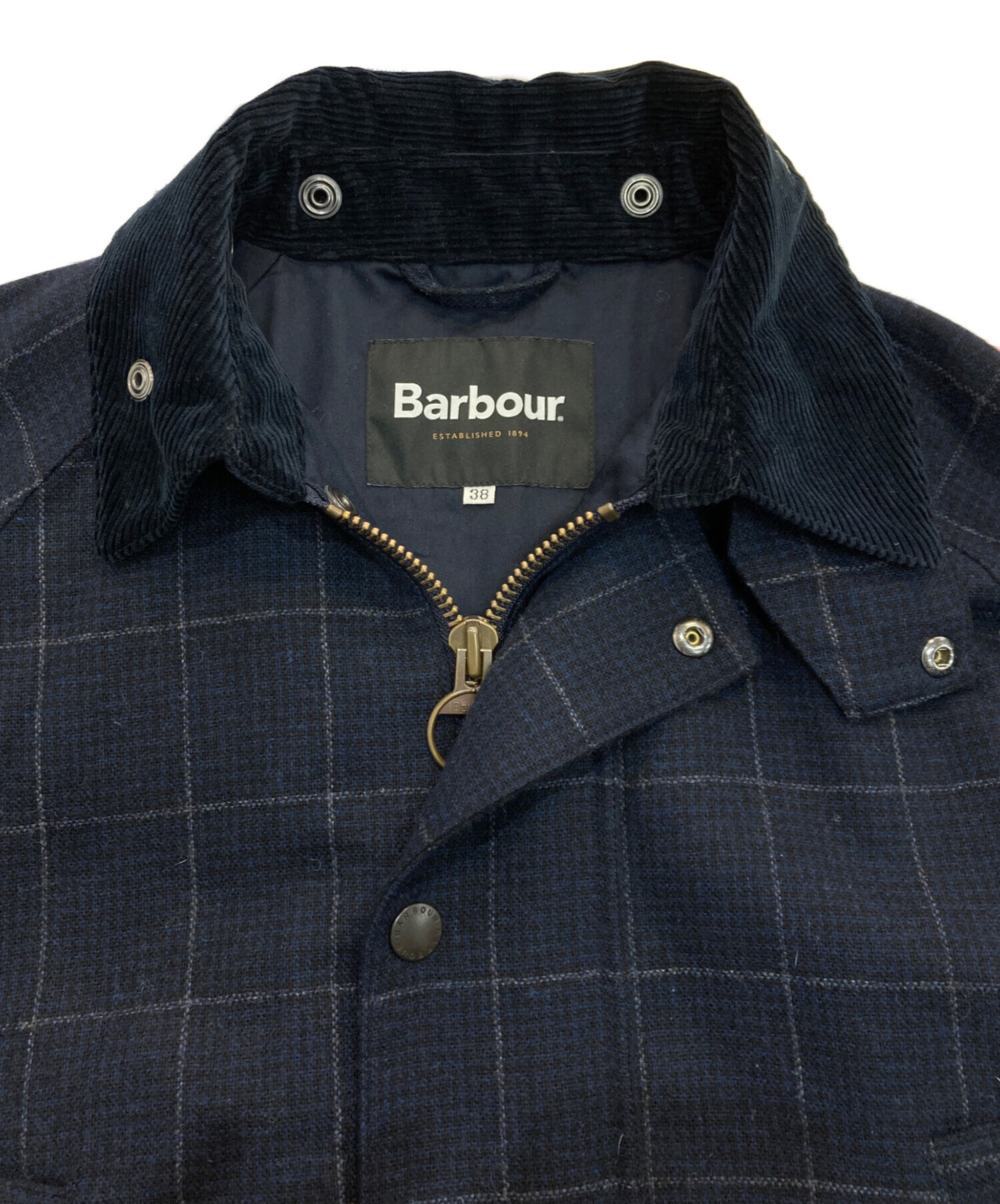 中古・古着通販】Barbour (バブアー) ウールチェック ロングコート