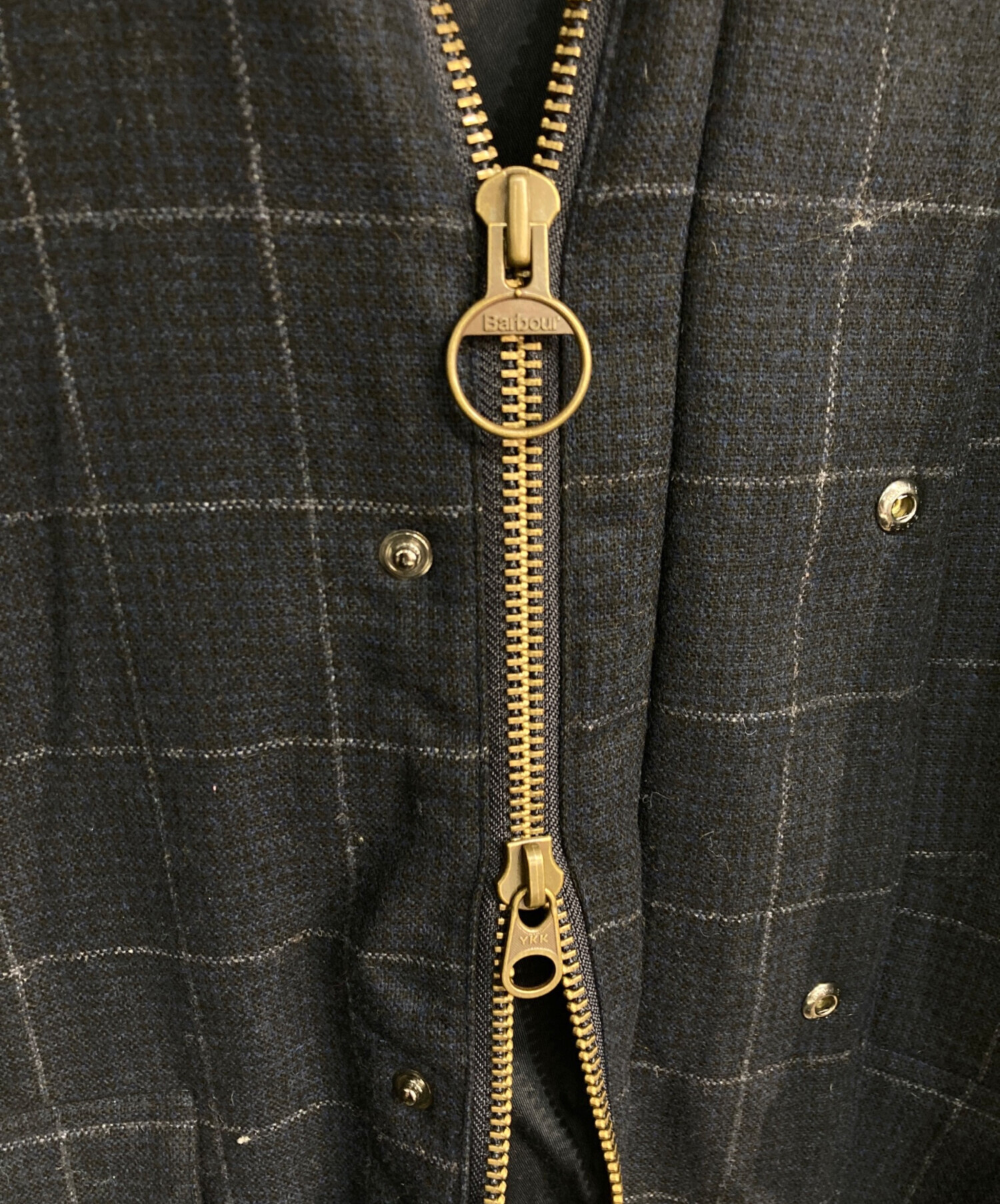 中古・古着通販】Barbour (バブアー) ウールチェック ロングコート