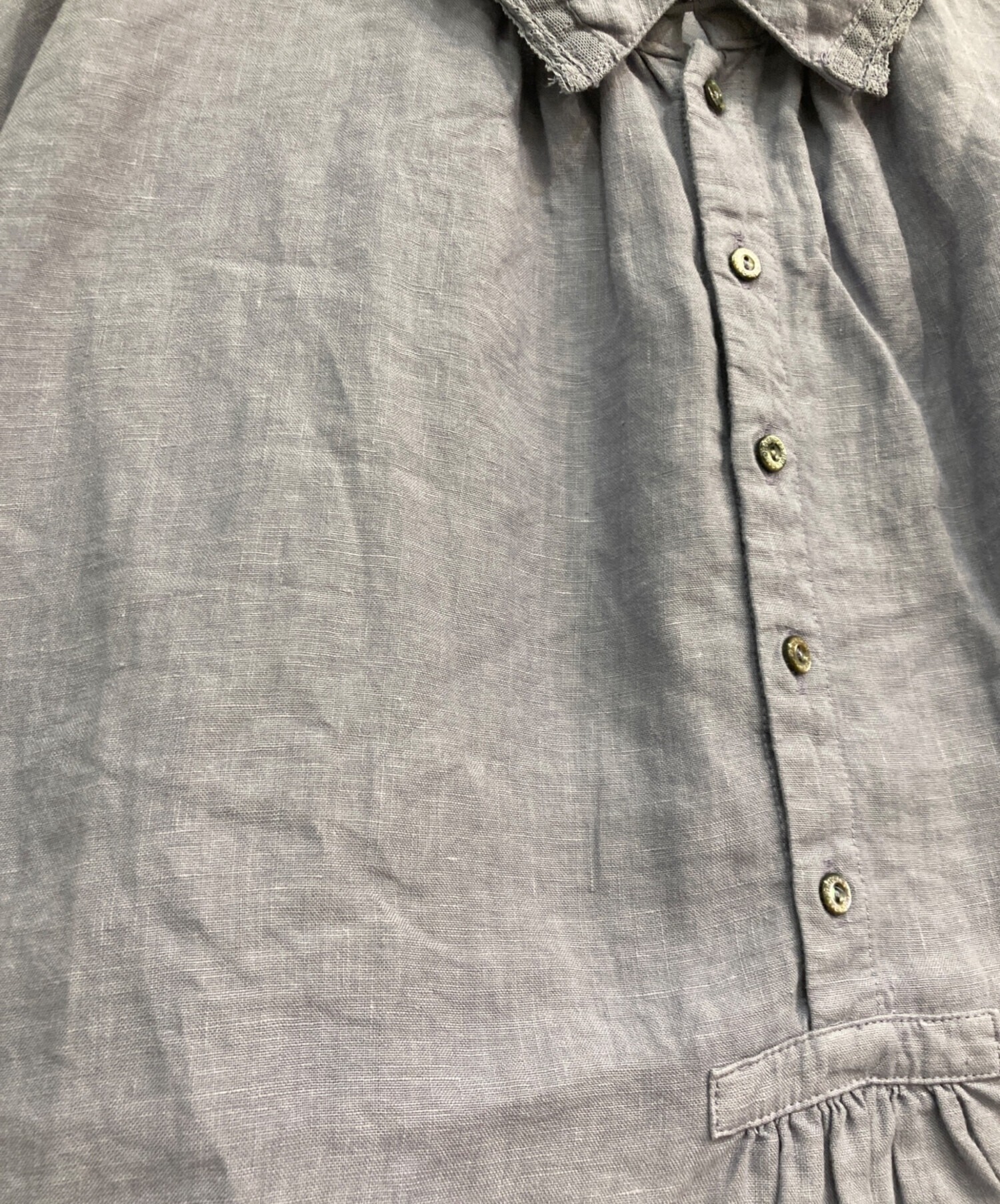 中古・古着通販】nest Robe (ネストローブ) リネン縁取りレース襟