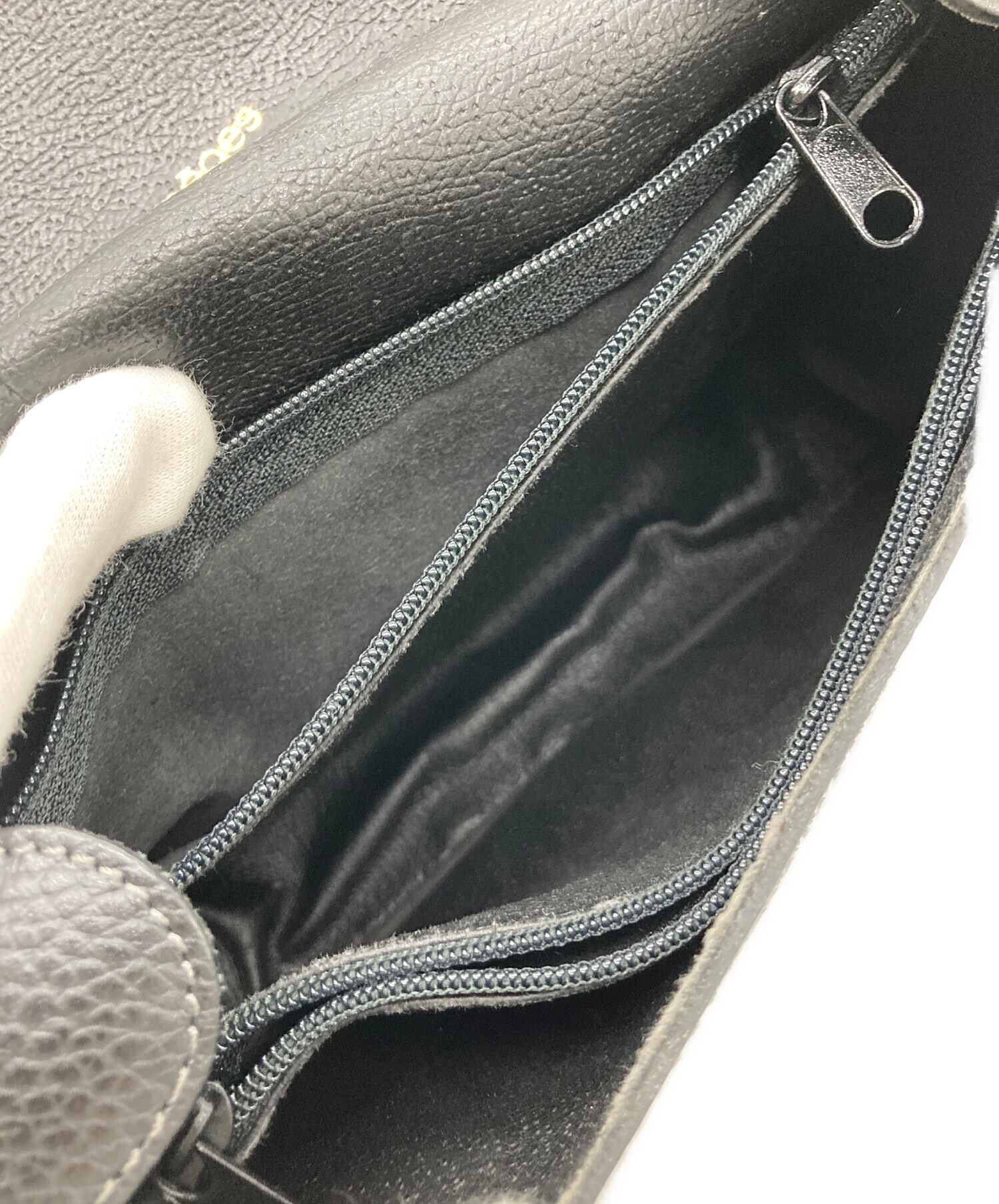 中古・古着通販】courreges (クレージュ) レザーショルダーバッグ