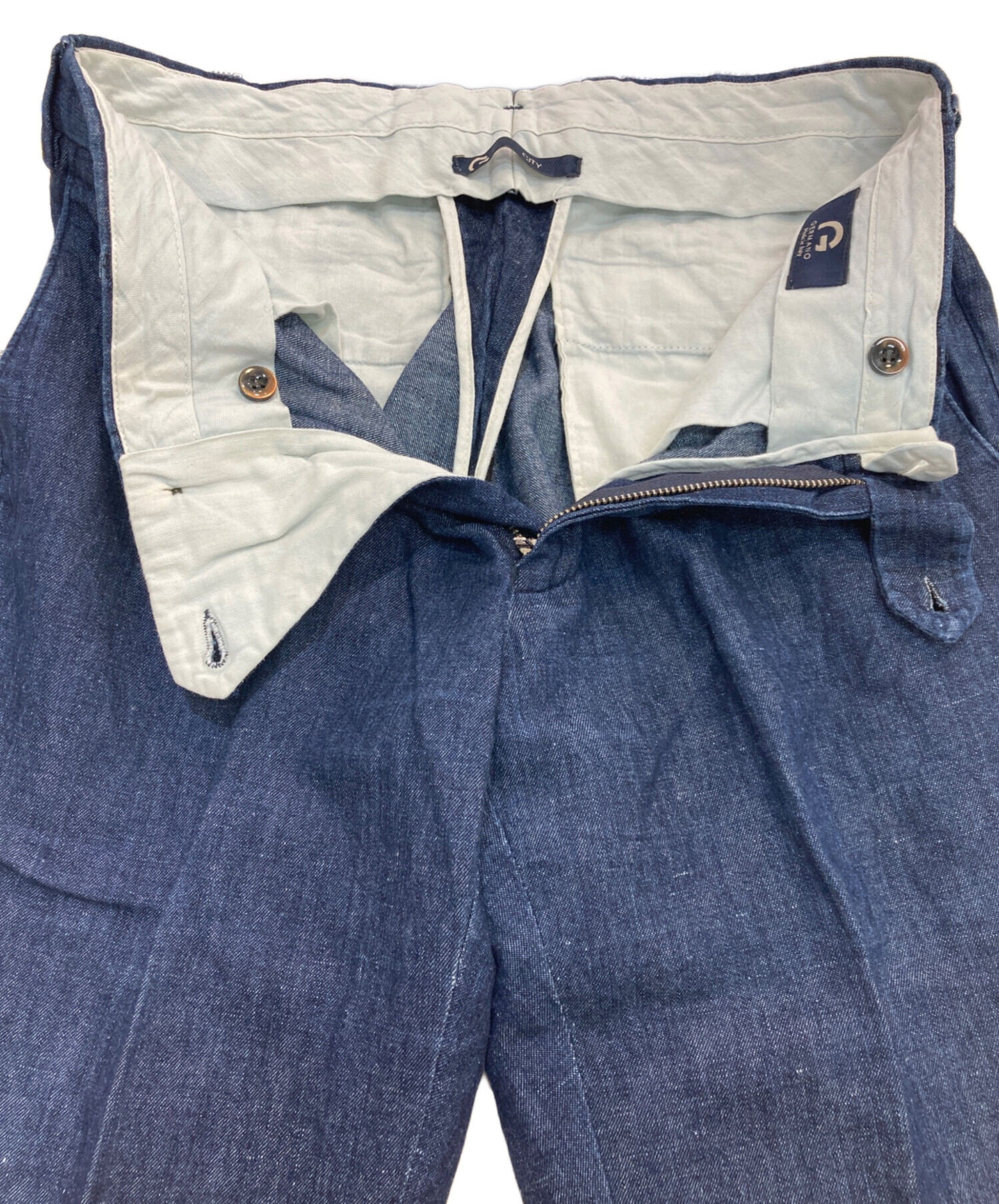 【超美品】ジェルマーノ / GERMANO BEAMSF別注デニムスラックス46 超美品】ジェルマーノ / GERMANO BEAMSF別注デニムスラックス46 【公式