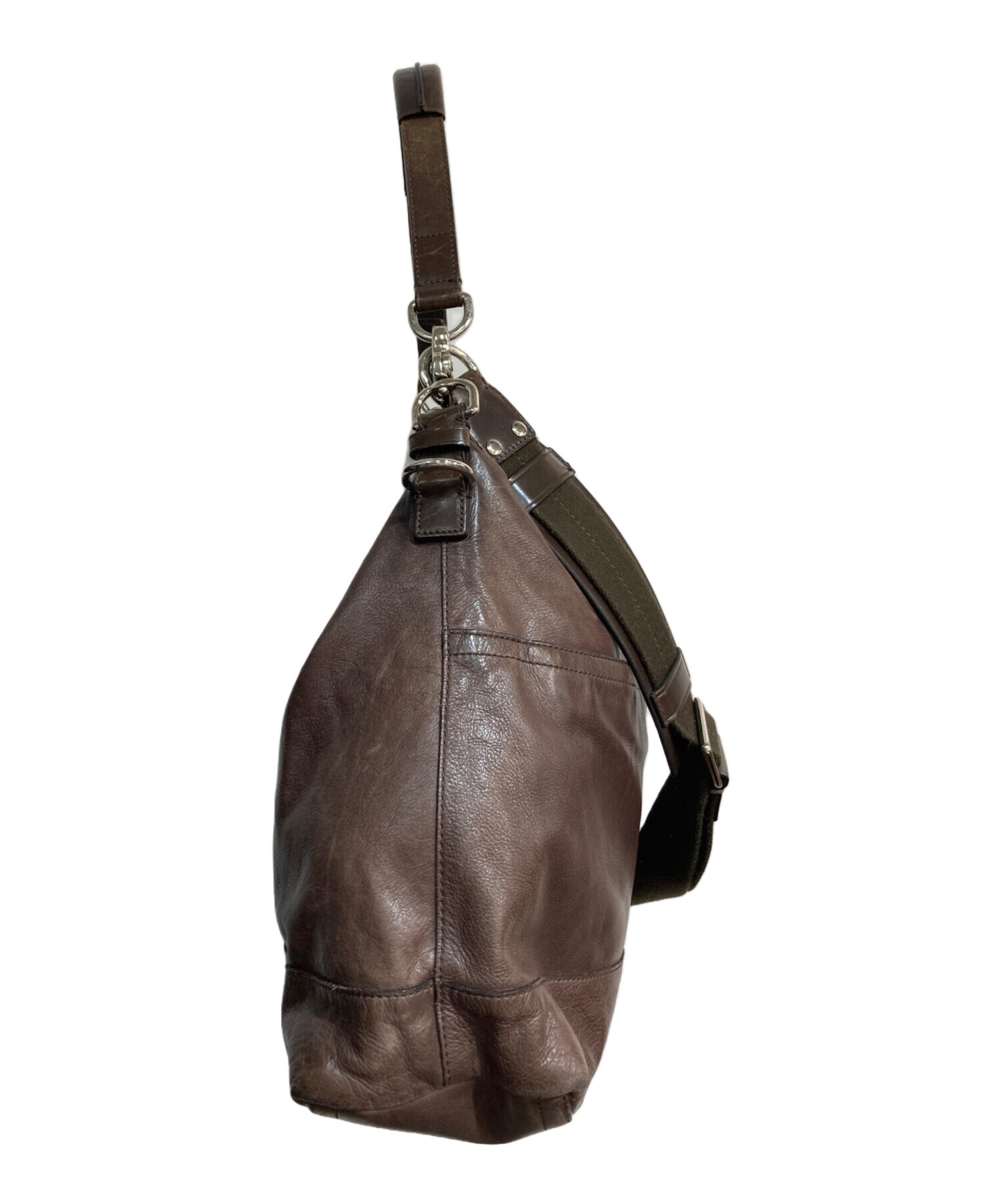 中古・古着通販】COACH (コーチ) 2WAYレザーバッグ 70260 ブラウン 