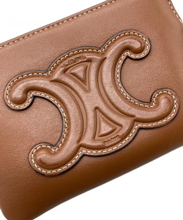 N2778 未使用 セリーヌ キュイル トリオンフ コイン カードポーチ 中古