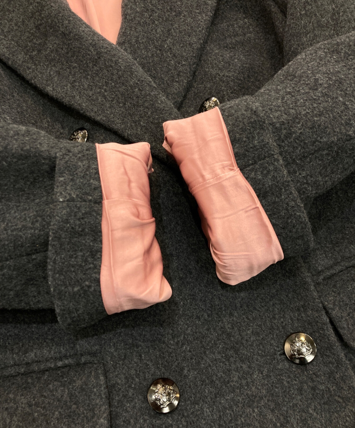 未使用 アルページュストーリー ダブル釦テーラードジャケット薄グレー