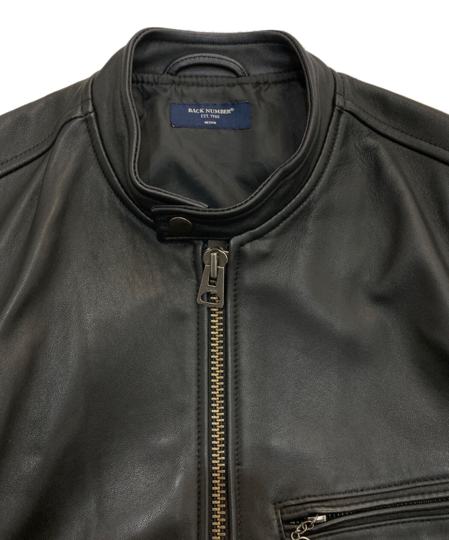 中古・古着通販】BACK NUMBER (バックナンバー) リアルレザーシングル 