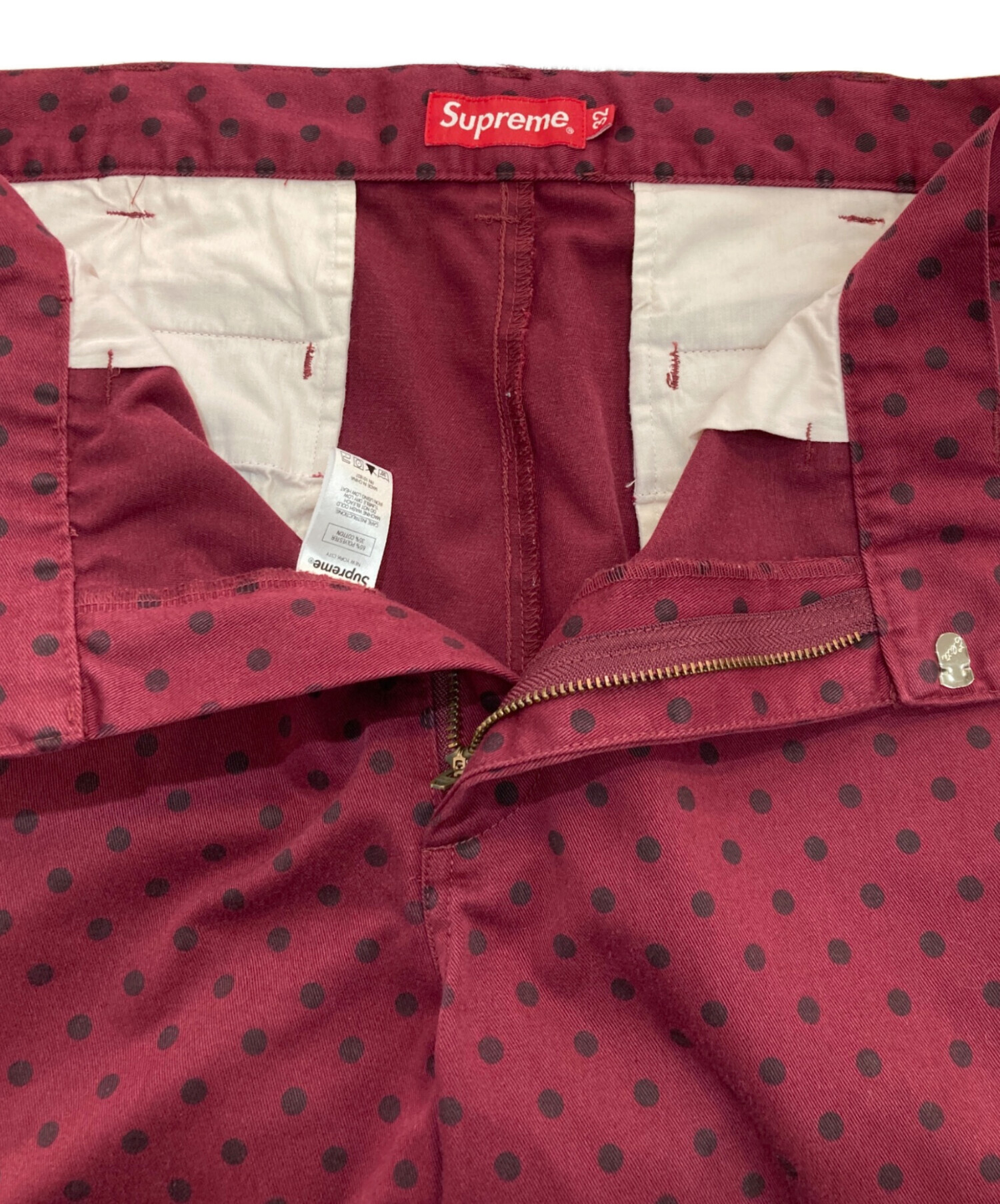 中古・古着通販】SUPREME (シュプリーム) Work Pants polka dot レッド 