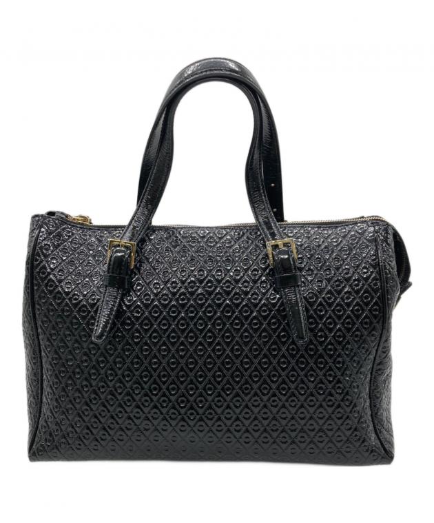 中古・古着通販】TOD'S (トッズ) エナメル2WAYトートバッグ ブラック