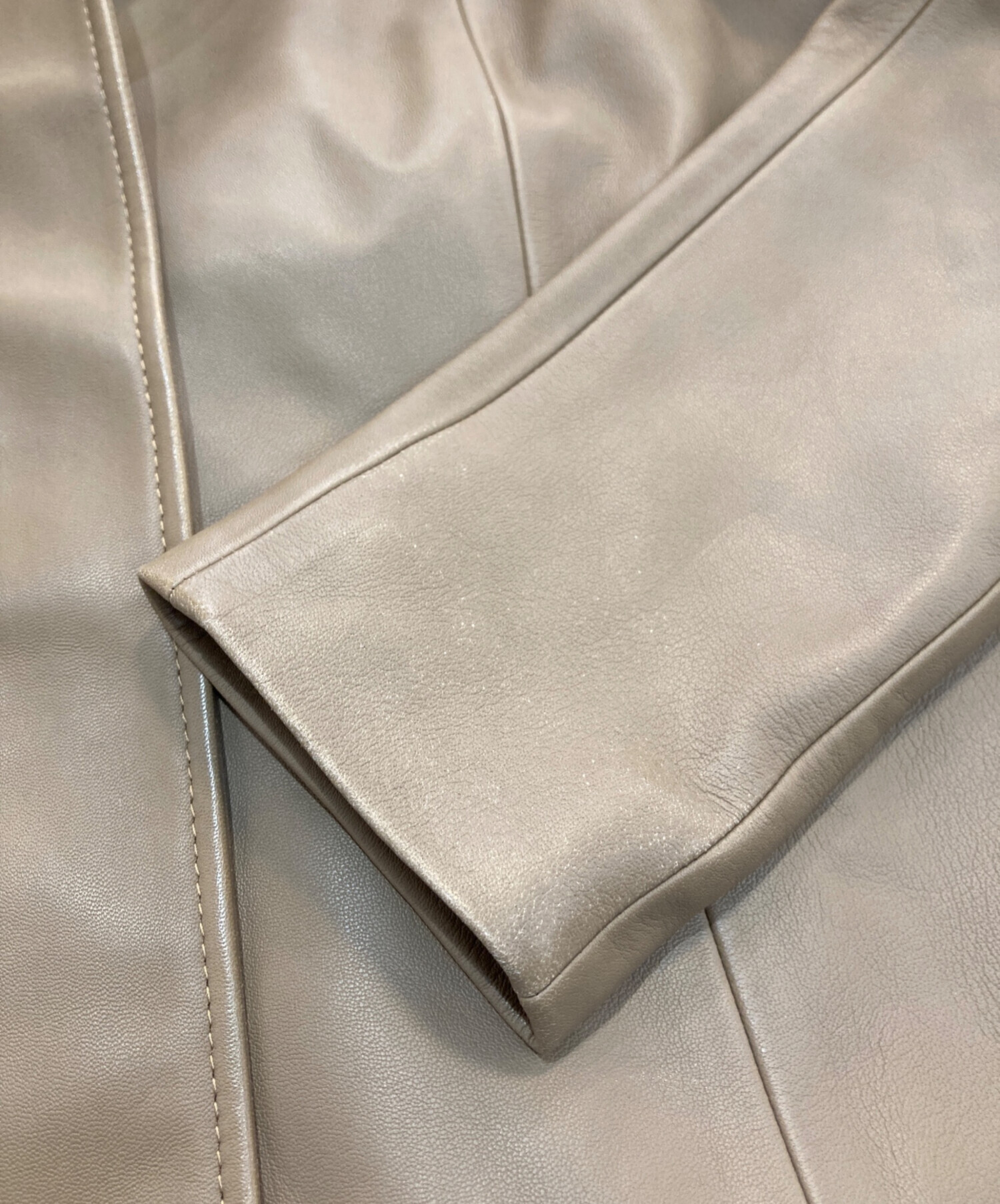 中古・古着通販】theory (セオリー) Soft Leather Zip Up JKT ブラウン 