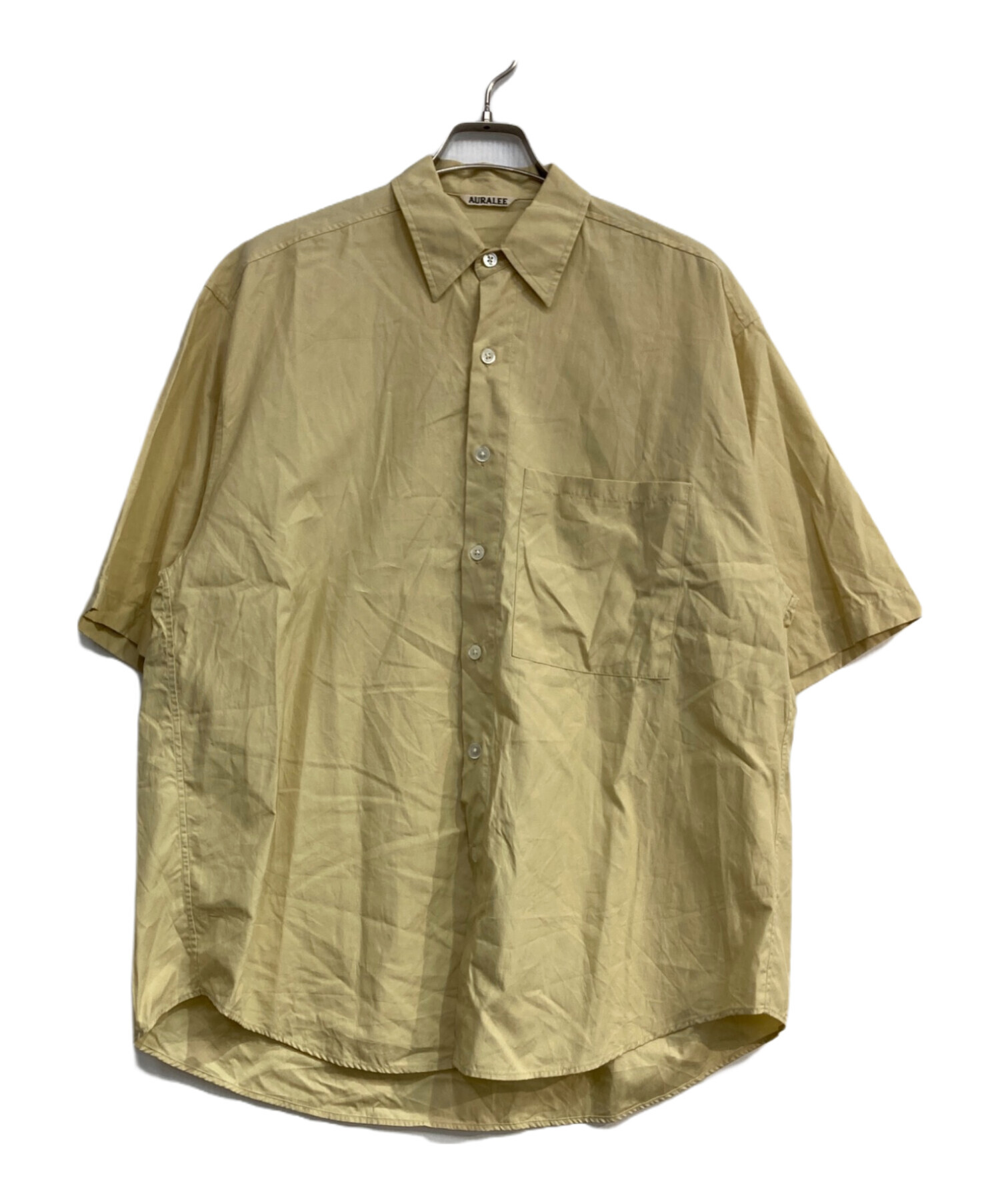 AURALEE 24S/S 半袖シャツ ベージュ サイズ4 オーラリー 中古・古着通販】AURALEE (オーラリー) WASHED FINX TWILL BIG SHIRTS