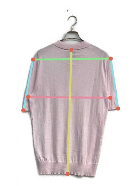 中古・古着通販】ATON (エイトン) ニットポロシャツ ピンク サイズ:4