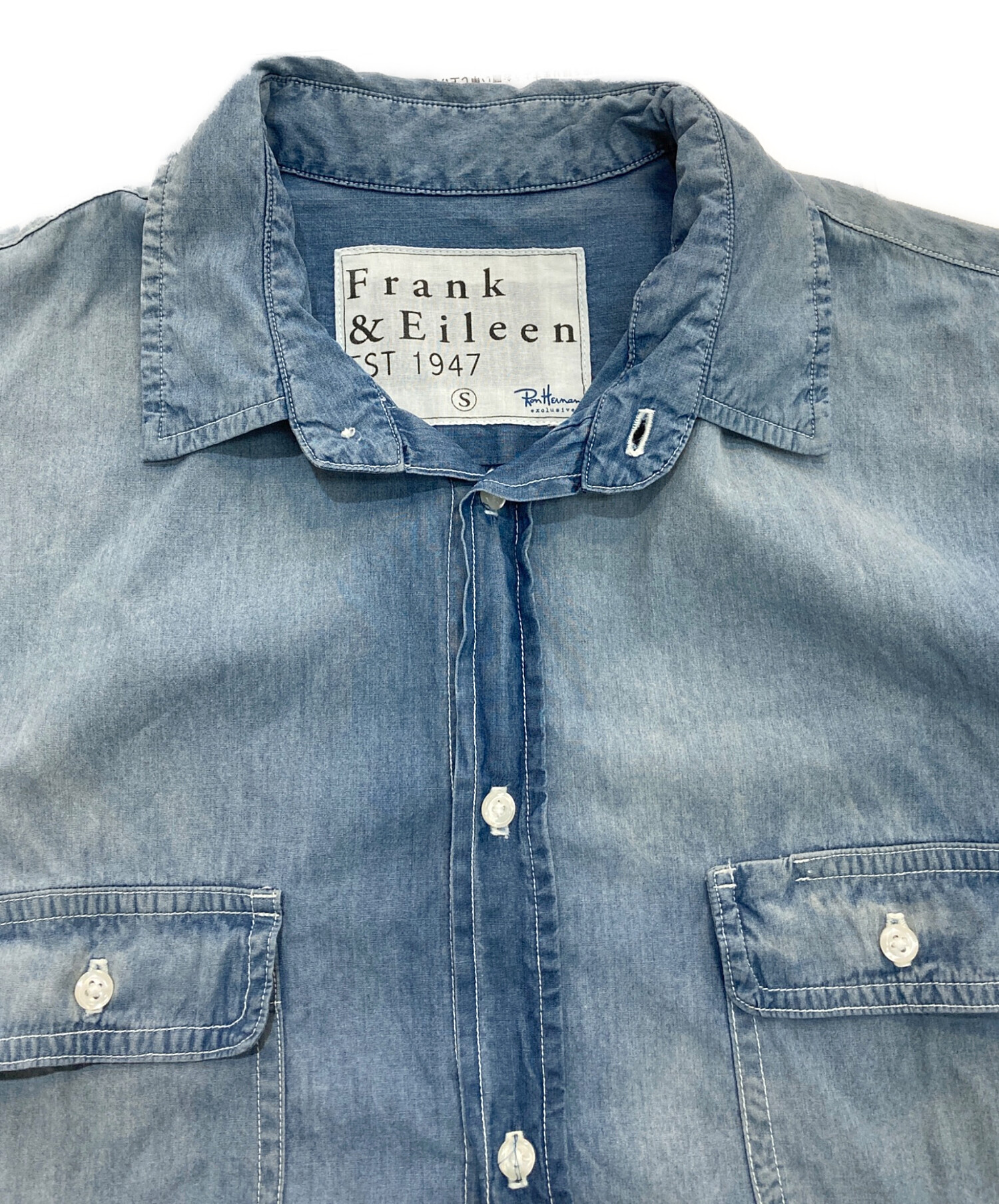 Frank＆Eileen RHCロンハーマン　デニムシャツ XS ロンハーマン×フランクアンドアイリーン デニムシャツ XS | DFK.QC.CA