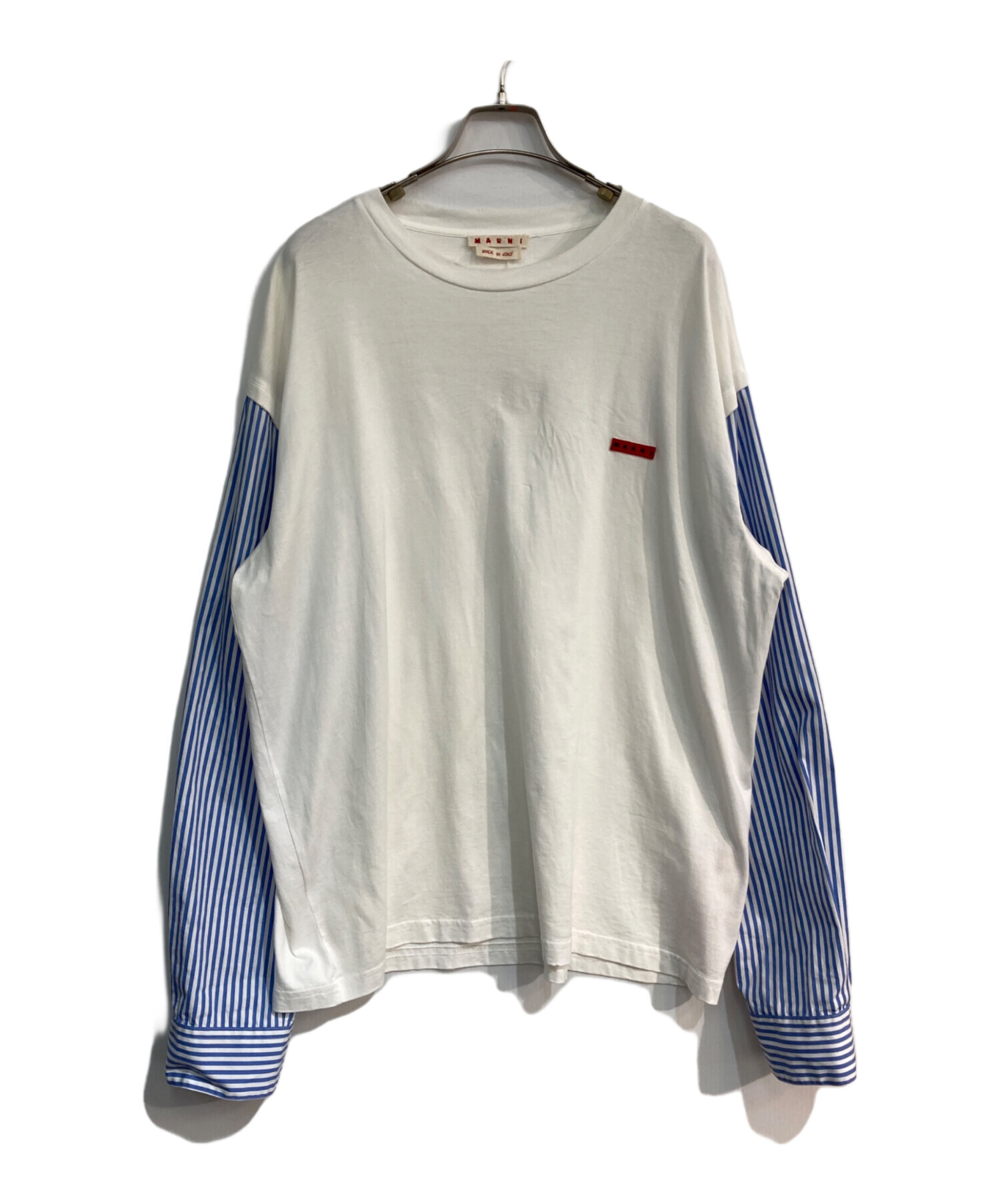 中古・古着通販】MARNI (マルニ) ダメージ加工ドッキングカットソー 