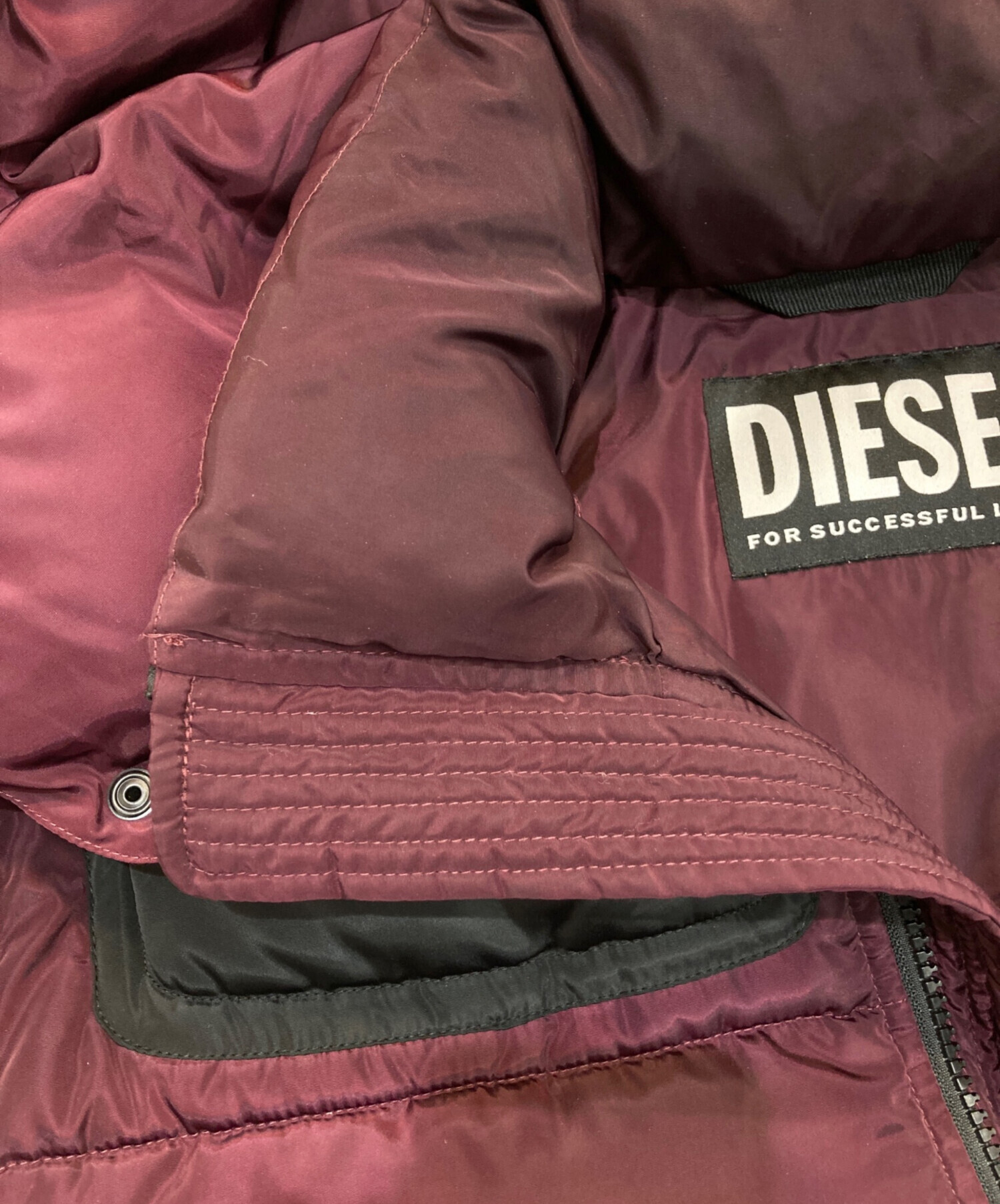 DIESEL ディーゼル W-RUSSELL-PAD ダウン エンジ Lサイズ 中古・古着通販】DIESEL (ディーゼル) ダウンジャケット W-RUSSELL-PAD