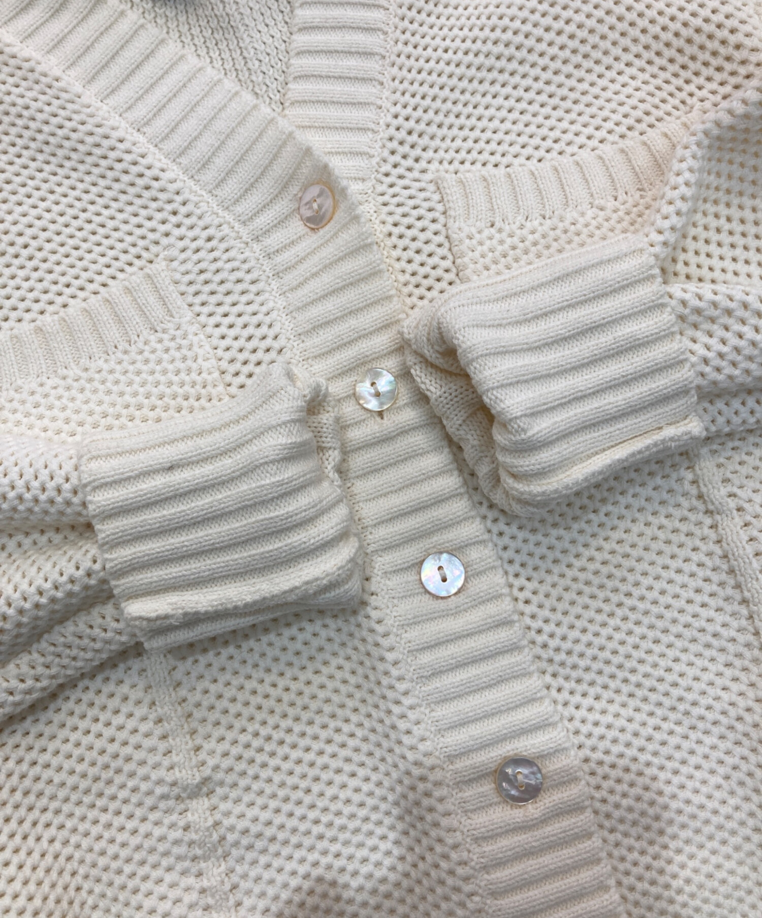 中古・古着通販】L'AUBE BLANC (ローブ ブラン) Basket Knit Cardigan