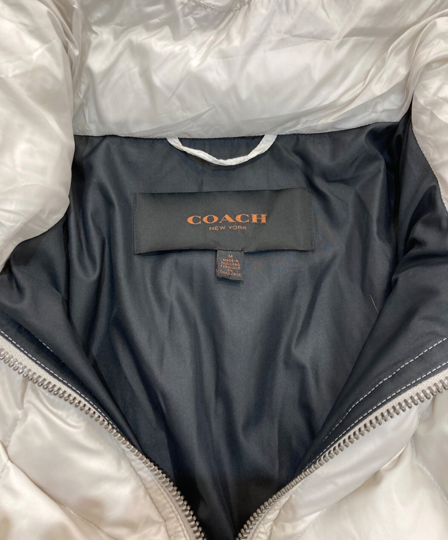 中古・古着通販】COACH (コーチ) ラクーンファーキルティングダウン 
