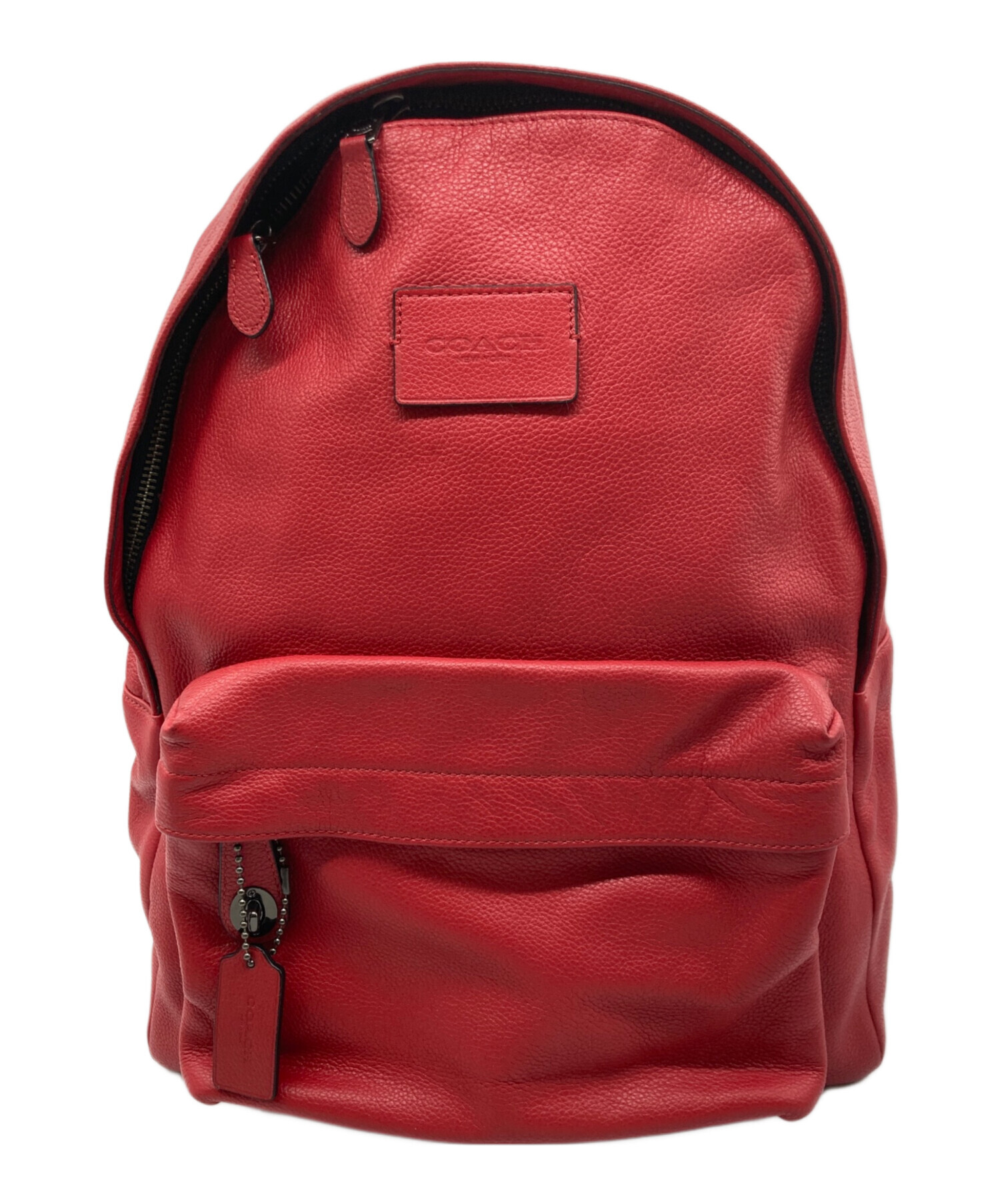 中古・古着通販】COACH (コーチ) レザーバックパック レッド｜ブランド 