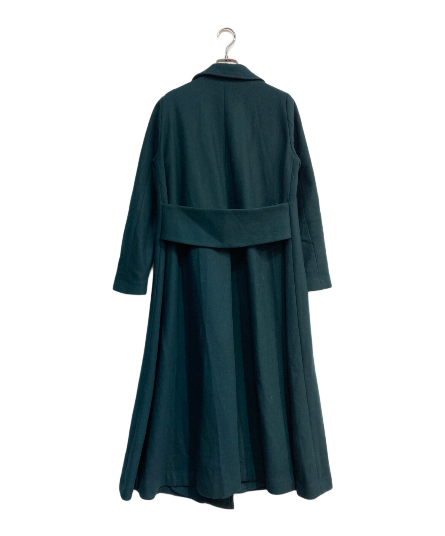 中古・古着通販】AMERI (アメリ) リトルフレアロングコート グリーン