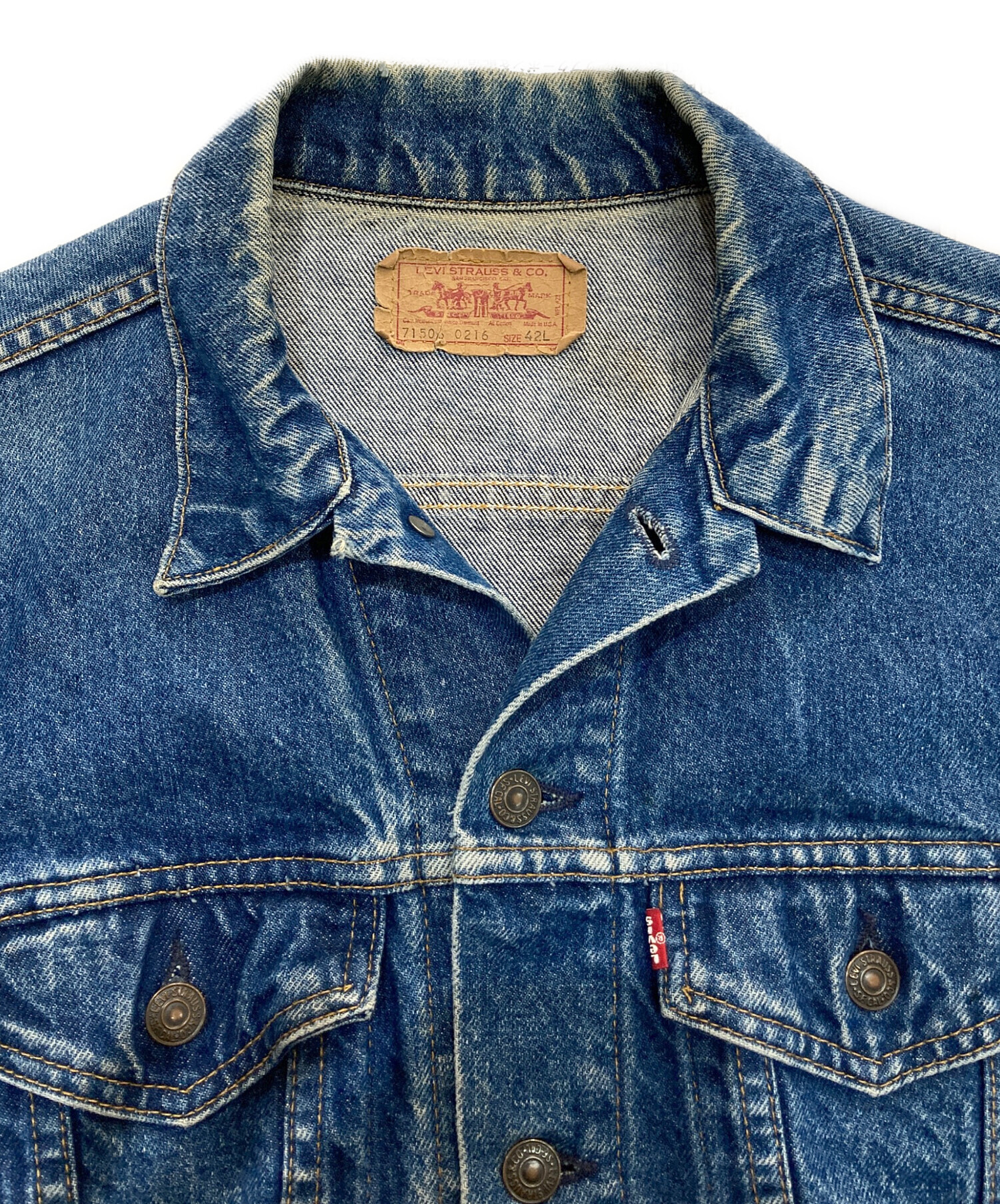 中古・古着通販】LEVI'S (リーバイス) デニムジャケット ボタン裏523