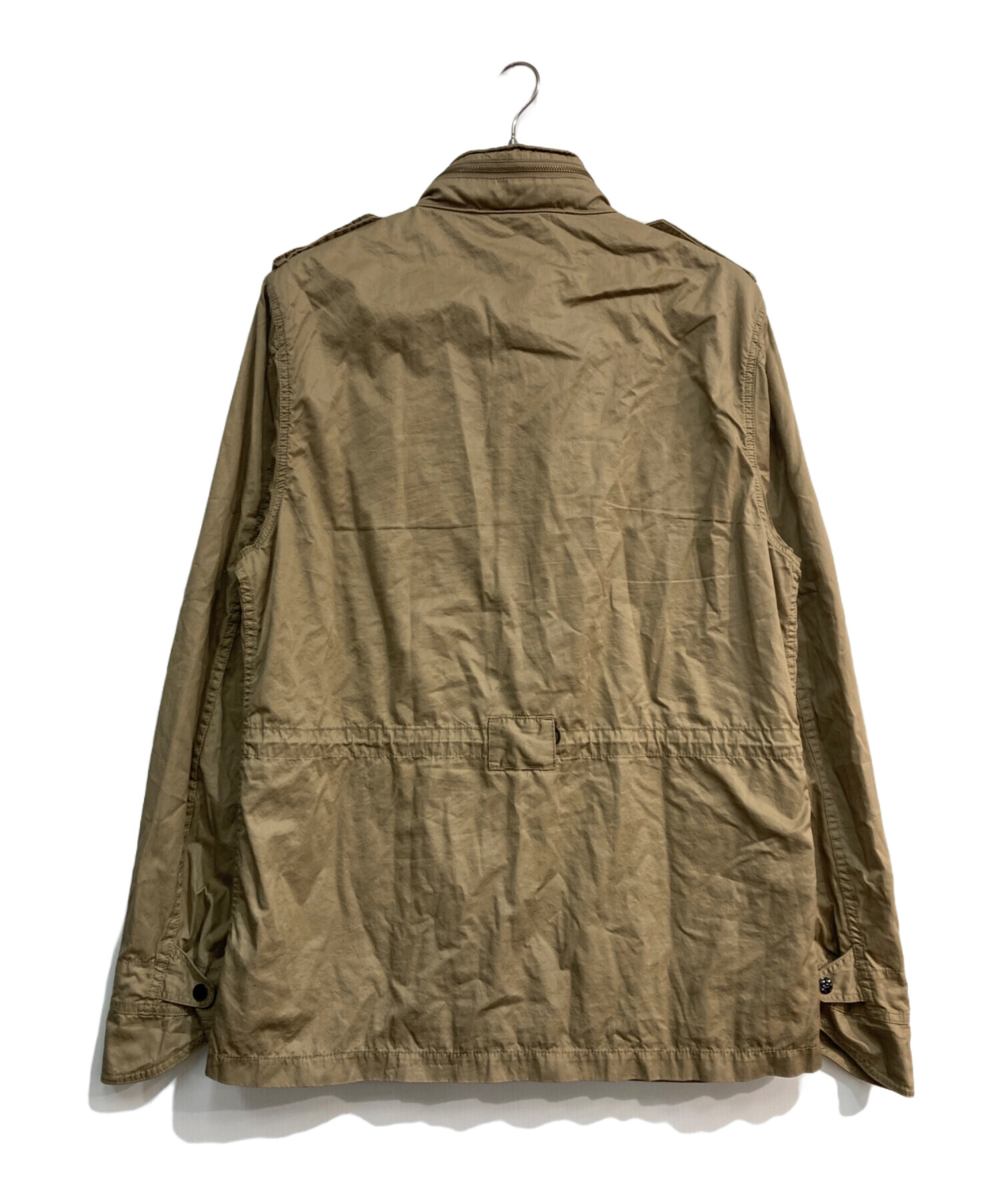 【美品】DENHAM デンハム ミリタリージャケット S オリーブ DENHAM ミリタリーシャツジャケット オリーブグリーン