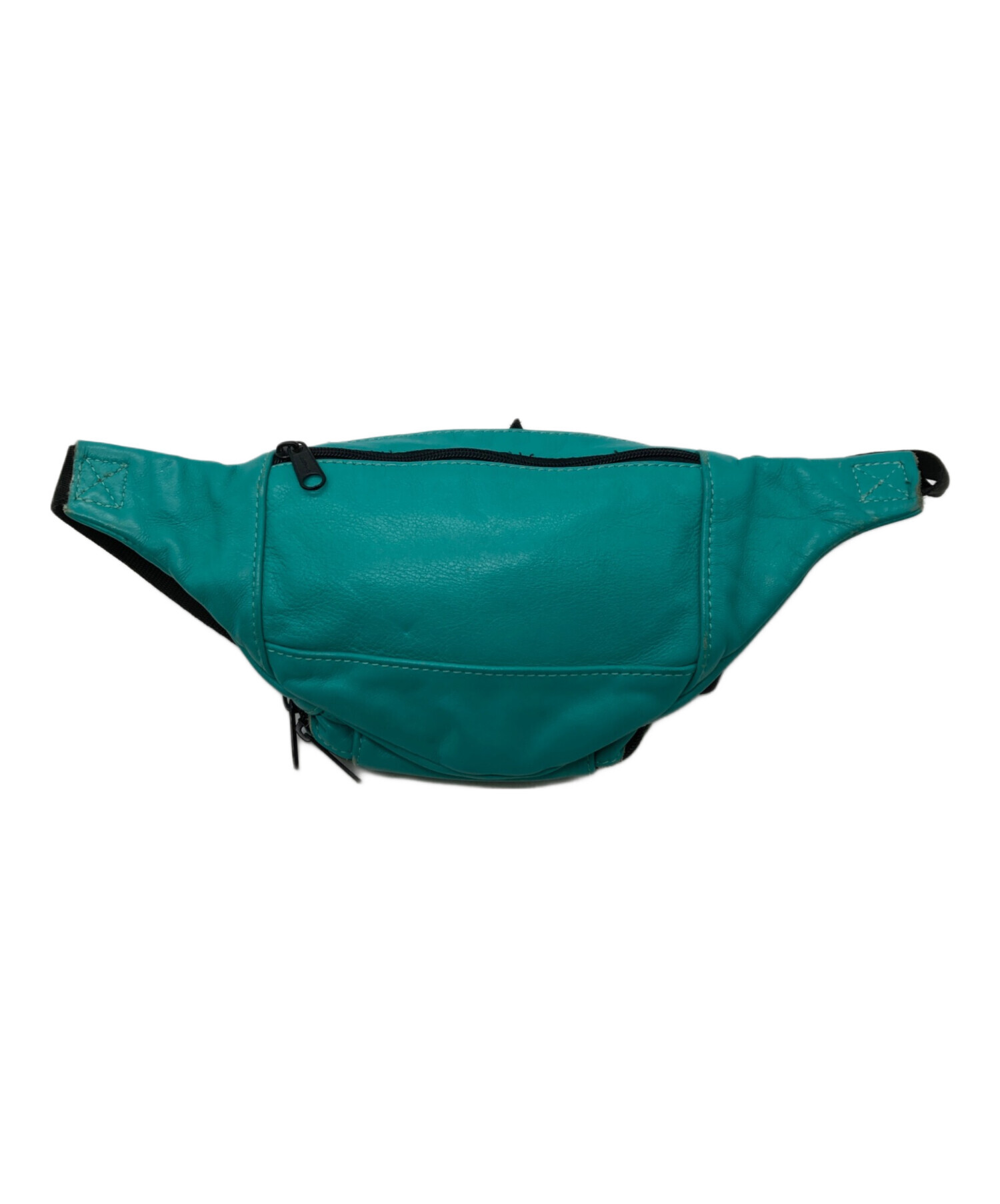 vanson ボディバッグ グリーン 中古・古着通販】VANSON (バンソン) レザーウエストバッグ グリーン