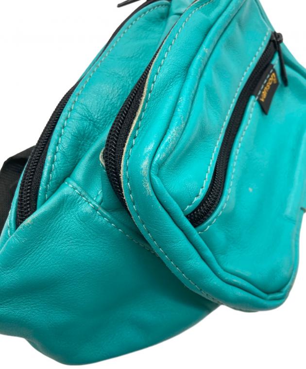 vanson ボディバッグ グリーン 中古・古着通販】VANSON (バンソン) レザーウエストバッグ グリーン