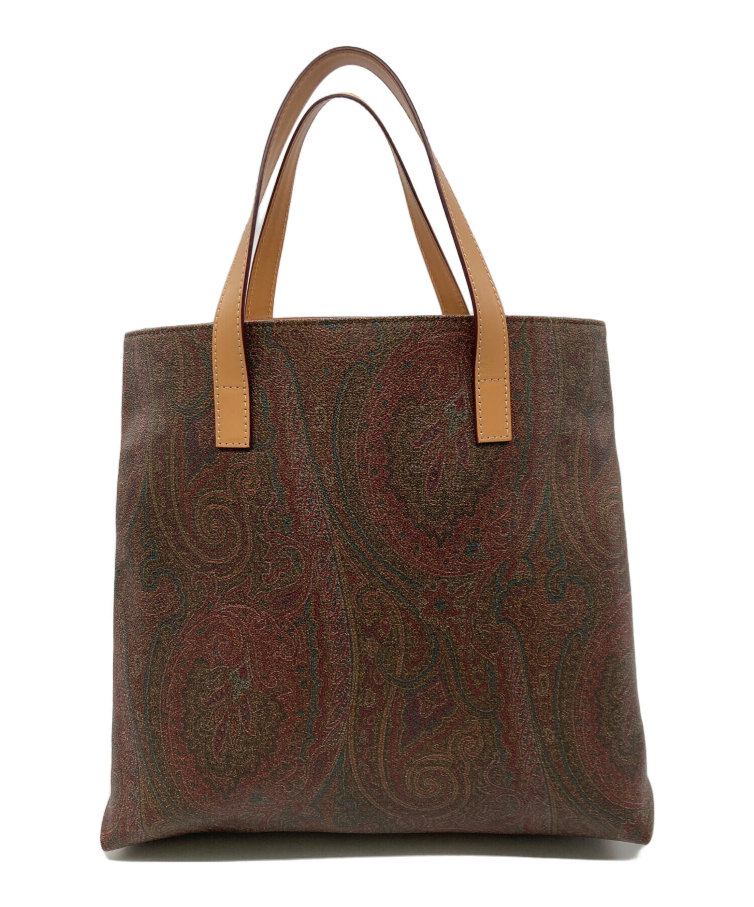中古・古着通販】ETRO (エトロ) ペイズリー柄トートバッグ ブラウン