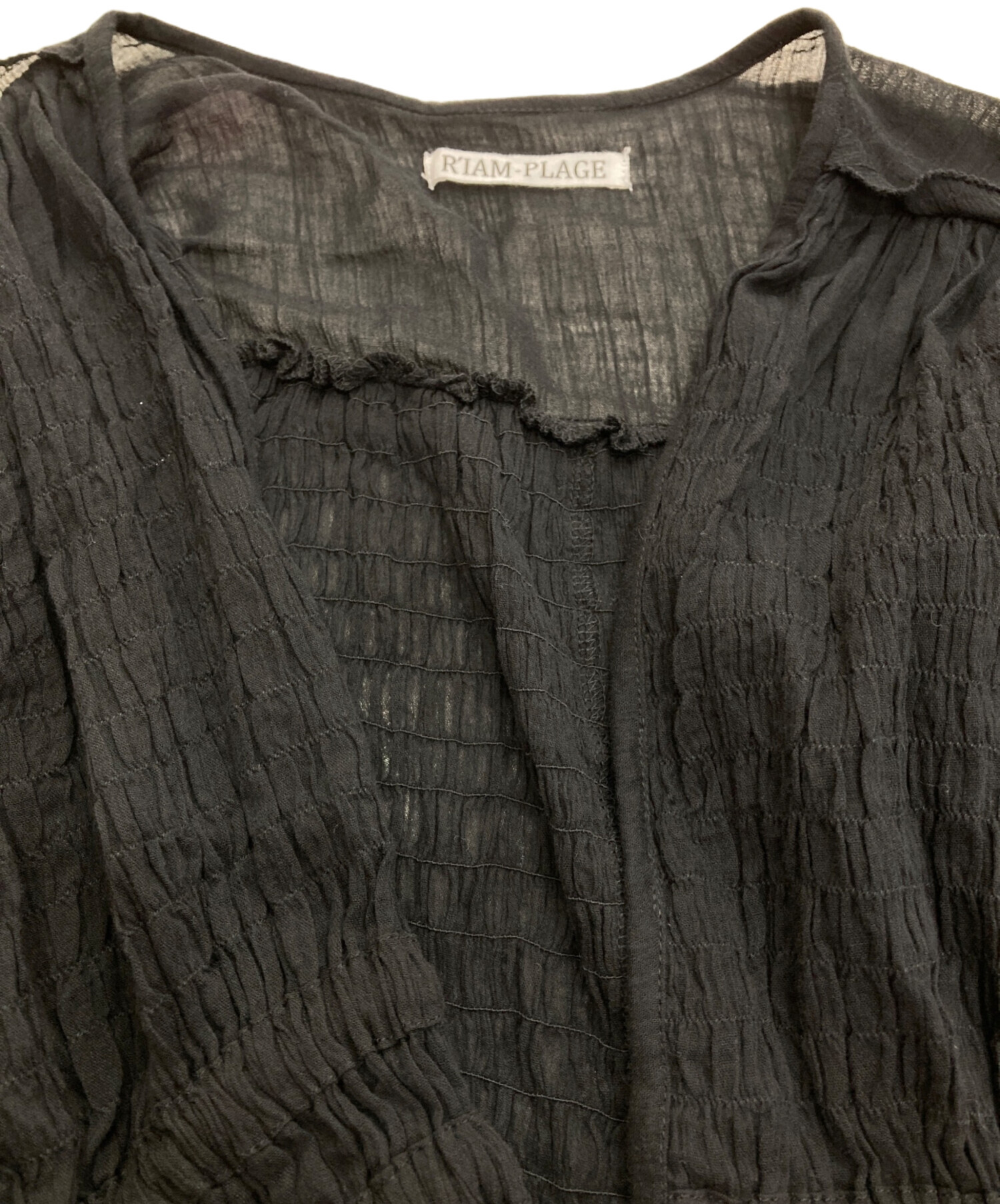 中古・古着通販】R'IAM (リアム) スイートブラウス ブラック サイズ
