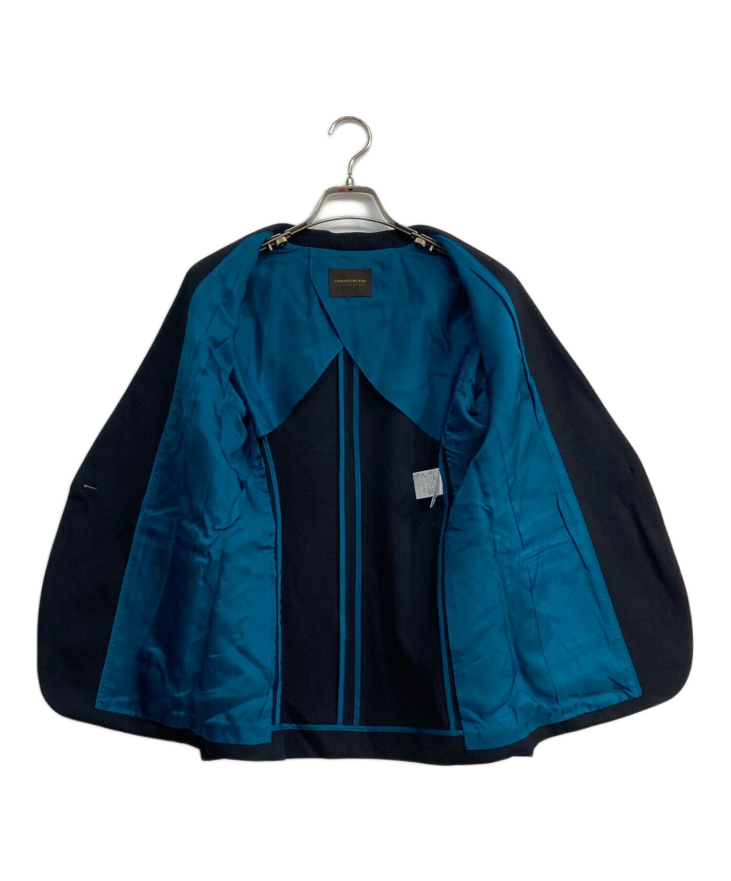 【美品 希少】トゥモローランド コレクション　ラムレザー　ジャケット　青 美品 希少】トゥモローランド コレクション ラムレザー ジャケット 青