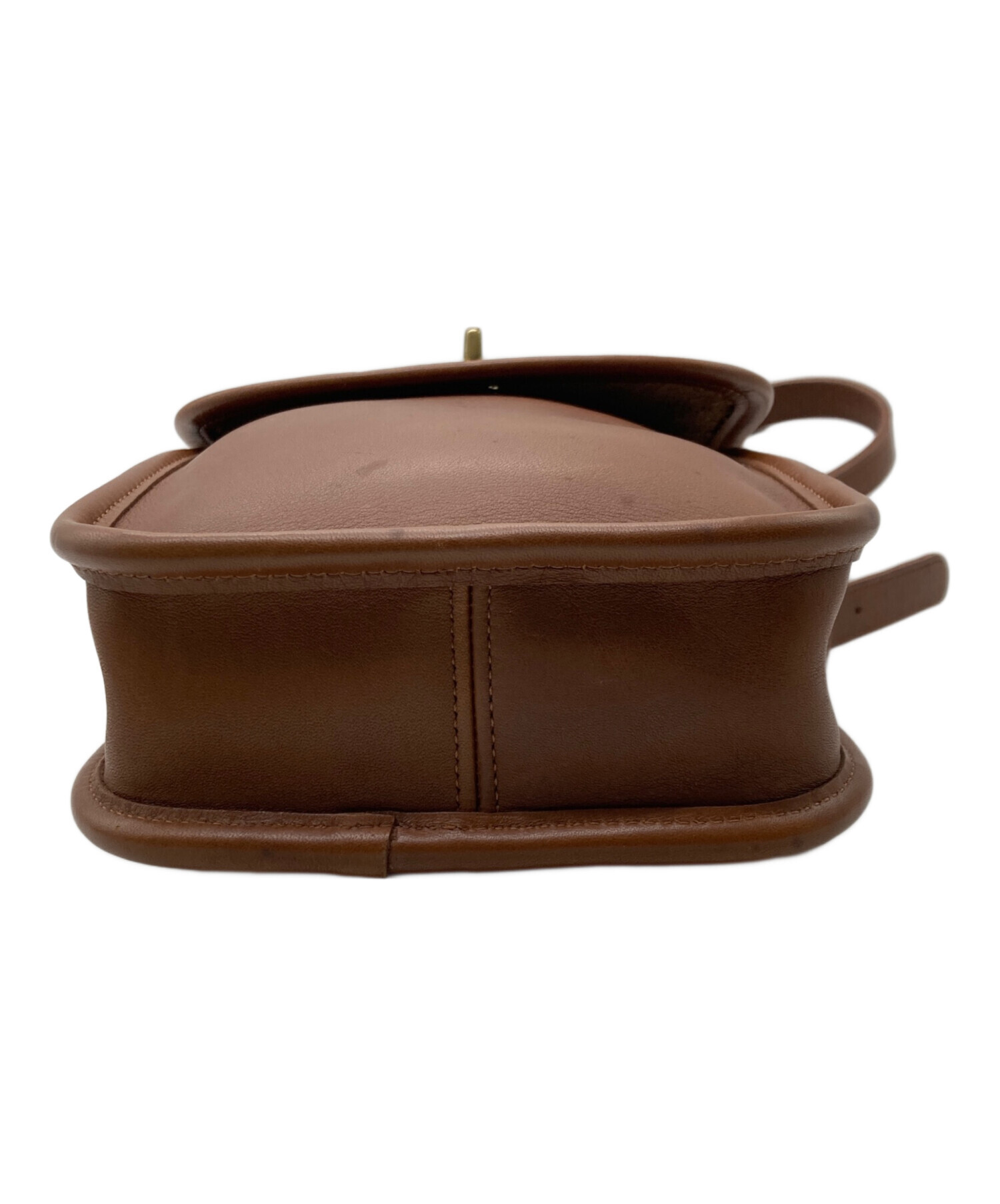 COACH コーチ ブラウンビジネスバッグ レザー ショルダー F70374 中古・古着通販】COACH (コーチ) レザーショルダーバッグ ブラウン