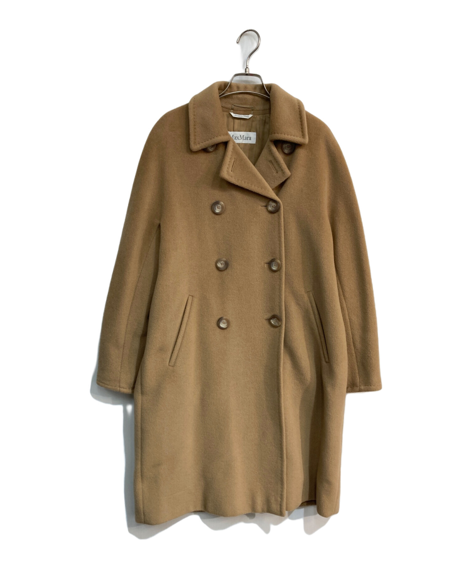 美品 MaxMara コート カシミア混 ヴァージンウール 白タグ サイズ38