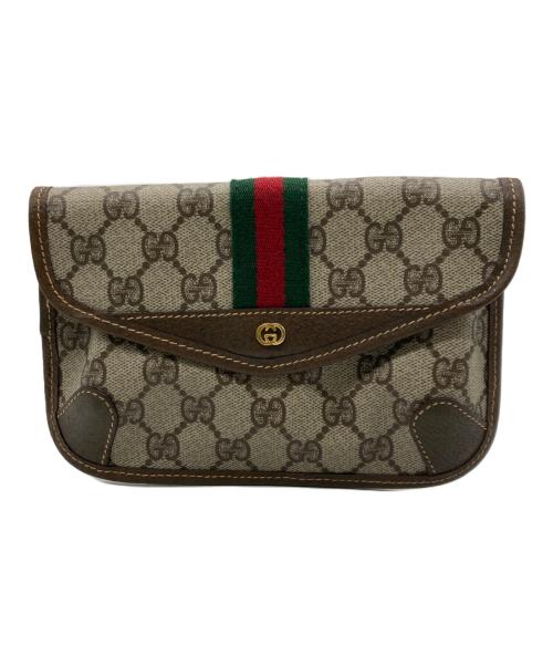 【祝福】グッチ GUCCI GGスプリーム シェリーライン ポーチ 中古・古着通販】GUCCI (グッチ) シェリーラインGGスプリーム