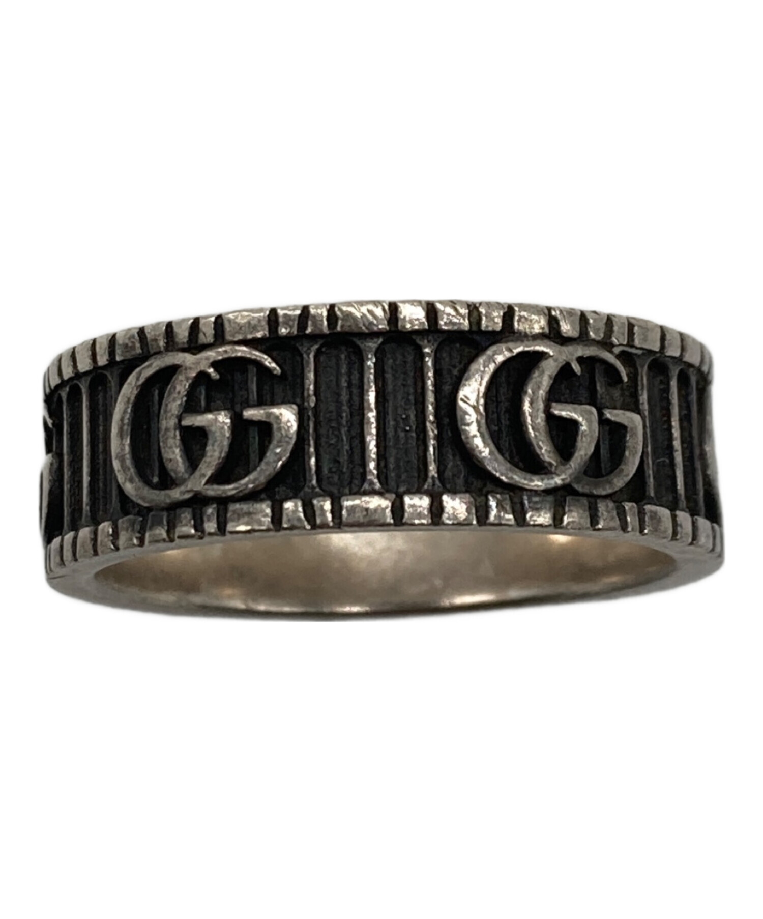 GUCCI ダブルG ワイドリング サイズ20 中古・古着通販】GUCCI (グッチ) ダブルGワイドリング シルバー サイズ