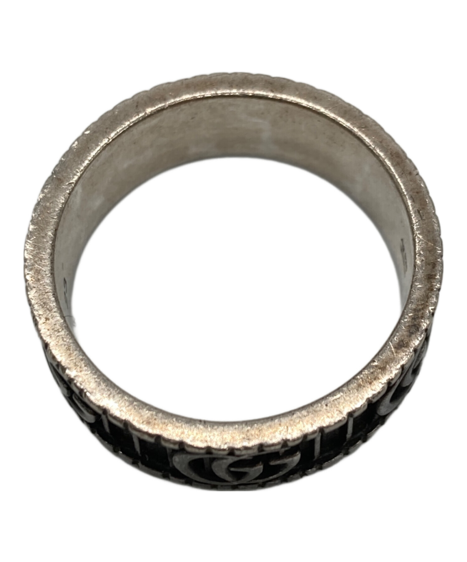 中古・古着通販】GUCCI (グッチ) ダブルGワイドリング シルバー サイズ